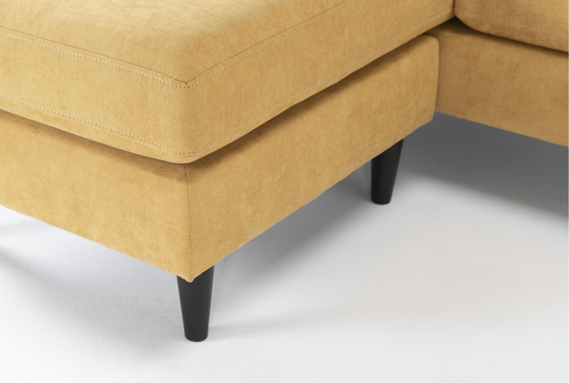 ami sun yellow fabric 83" sofa with reversible chaise 10 ami sun yellow fabric 83" sofa with reversible chaise