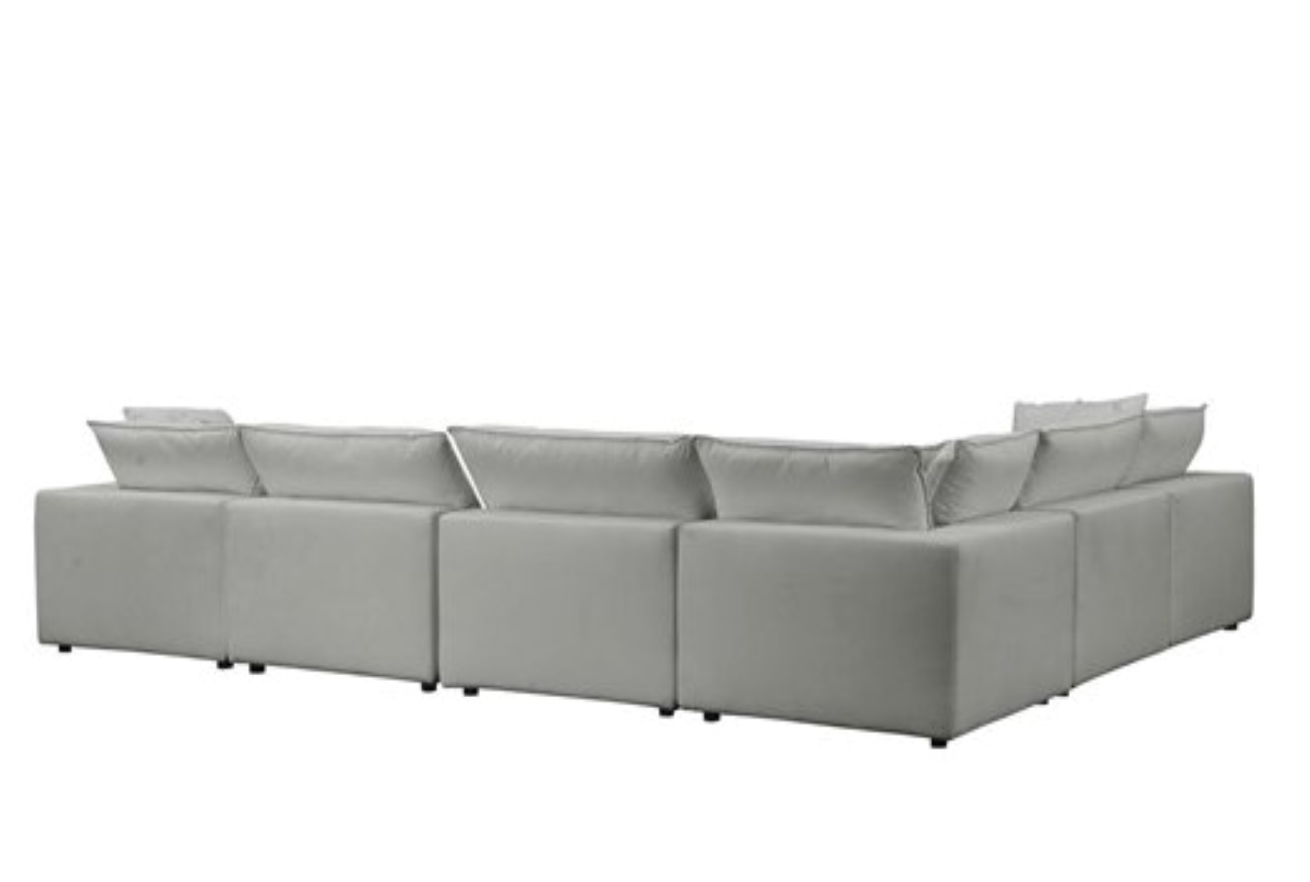 sutton slate grey fabric 159" 7 piece large chaise modular u-shaped sectional | reversible 9 sutton slate grey fabric 159" 7 piece large chaise modular u-shaped sectional | reversible