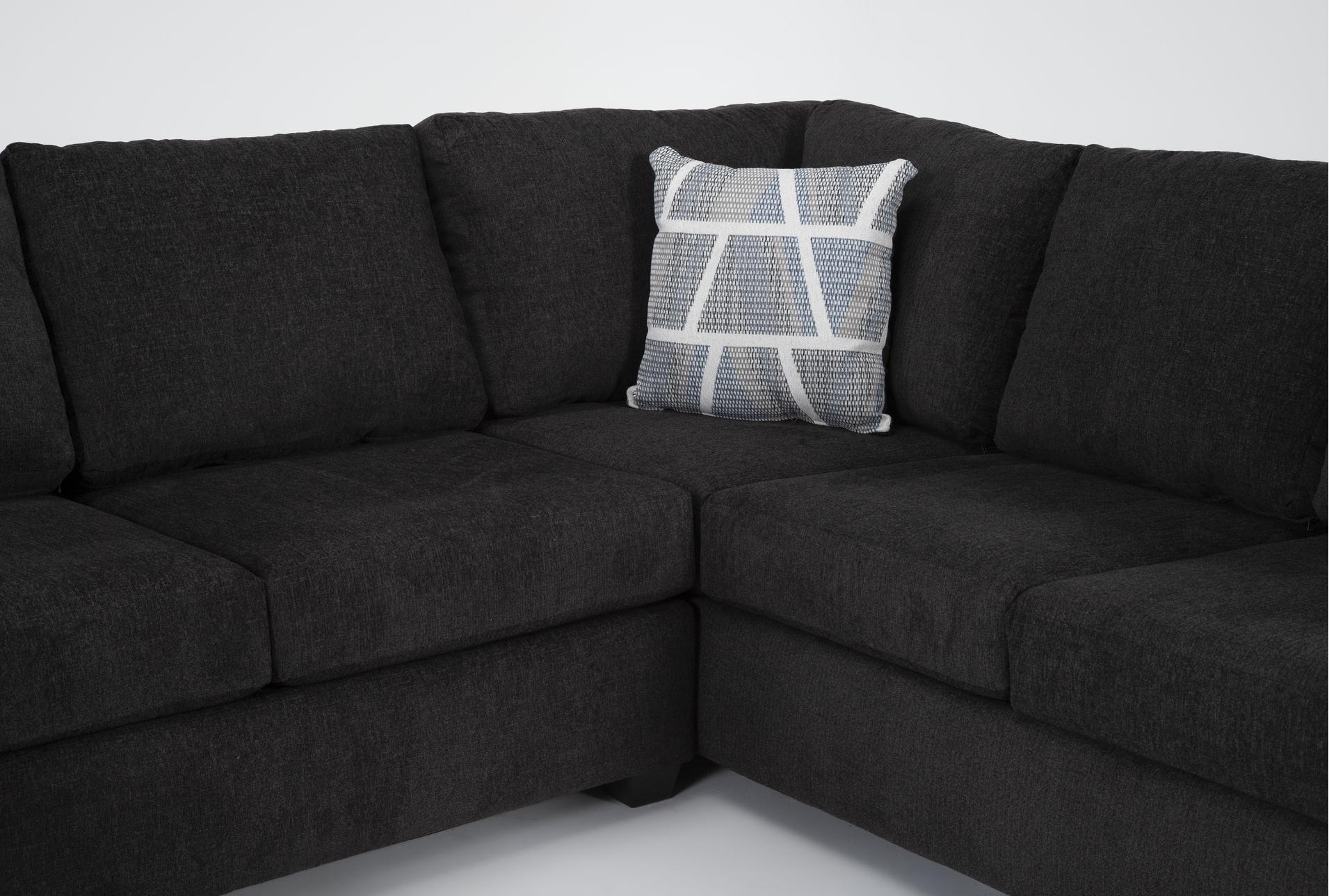 colby smoke grey black fabric 128" 3 piece u-shaped sectional with right arm facing chaise & left arm facing corner chaise | track arms 10 colby smoke grey black fabric 128" 3 piece u-shaped sectional with right arm facing chaise & left arm facing corner chaise | track arms