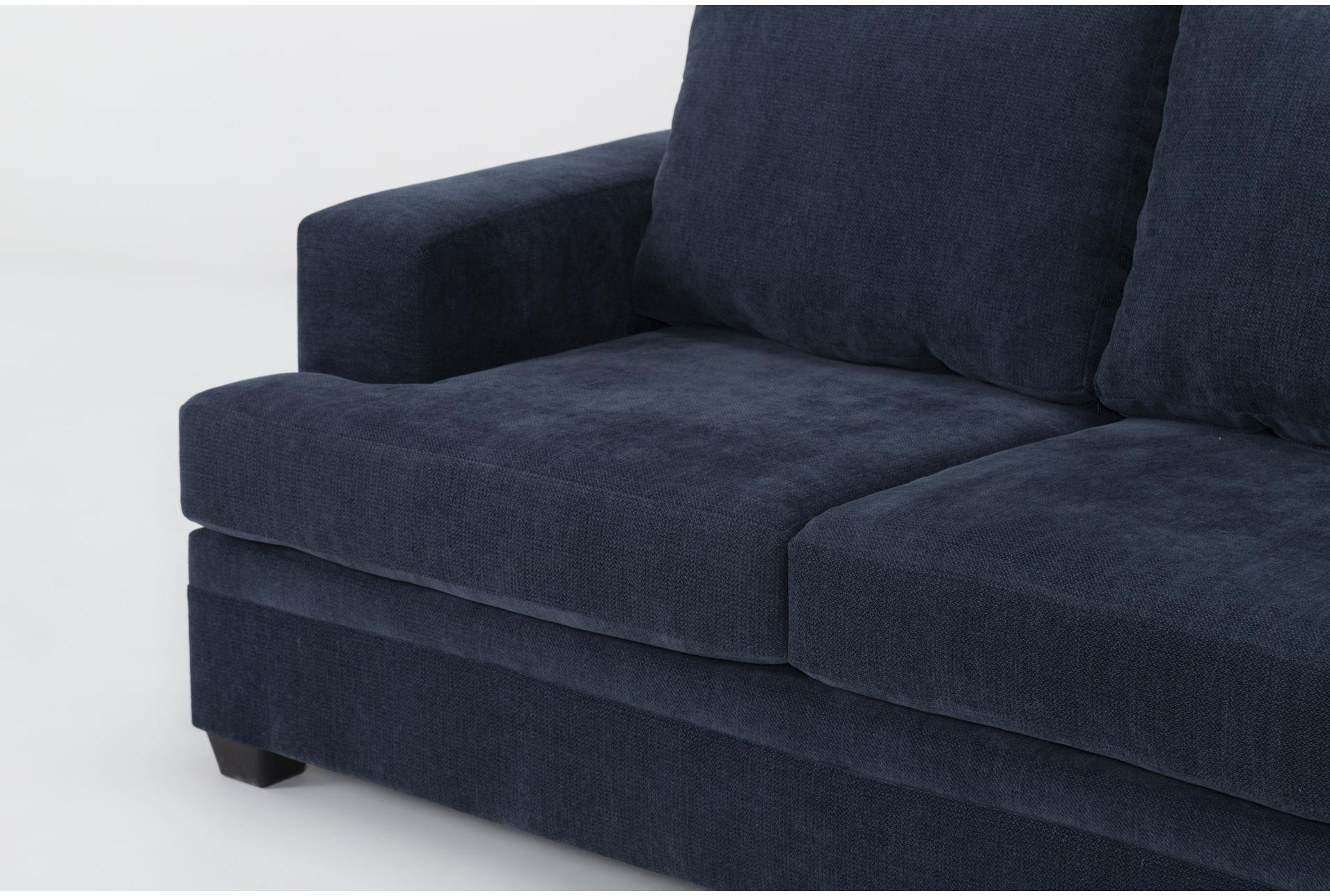 bonaterra midnight navy blue fabric 97" queen memory foam sleeper sofa bed | track arms | loose reversible back 10 bonaterra midnight navy blue fabric 97" queen memory foam sleeper sofa bed | track arms | loose reversible back