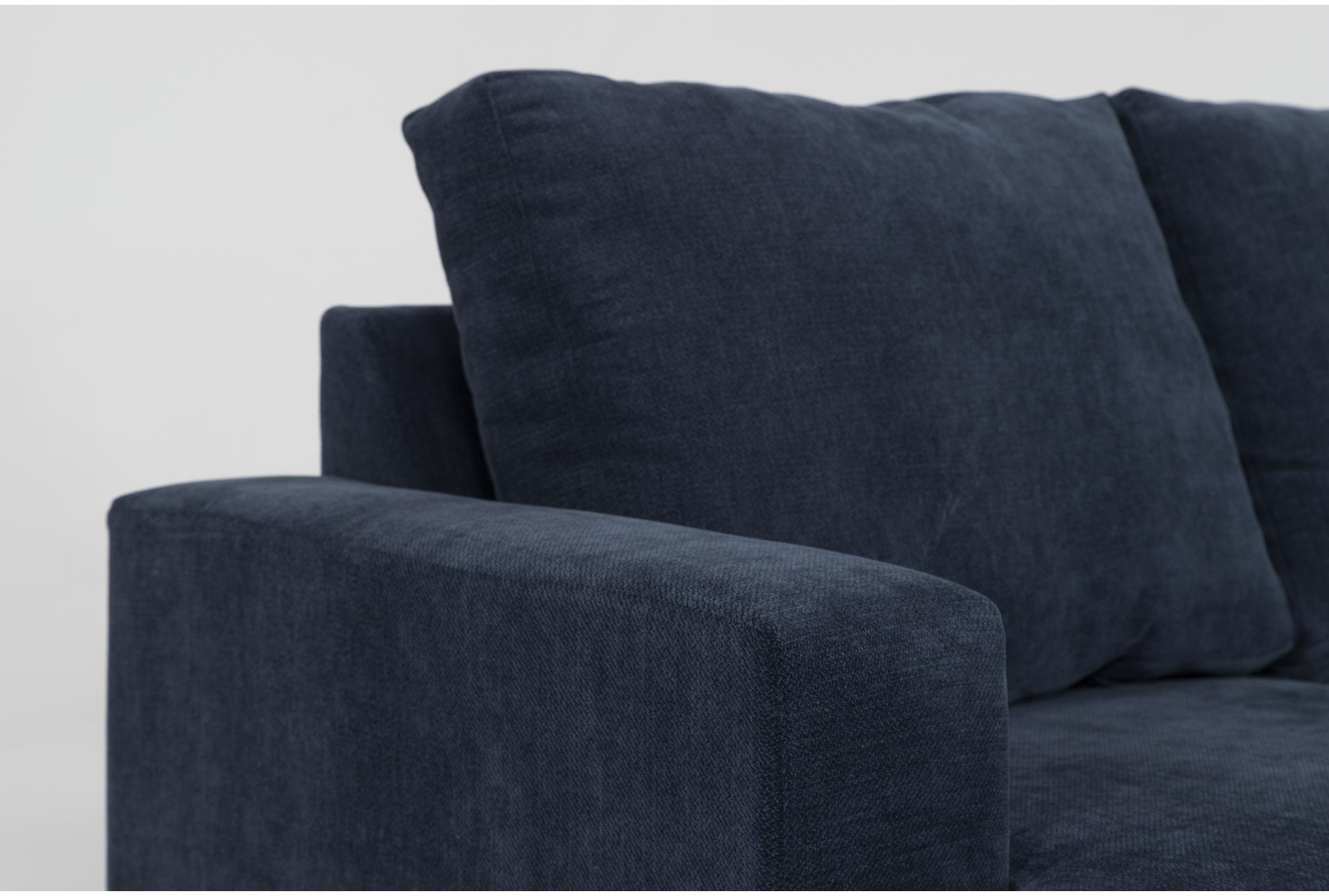 bonaterra midnight navy blue fabric 97" queen memory foam sleeper sofa bed | track arms | loose reversible back 11 bonaterra midnight navy blue fabric 97" queen memory foam sleeper sofa bed | track arms | loose reversible back