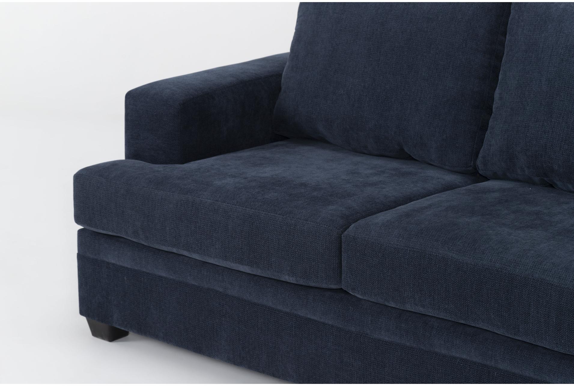 bonaterra midnight navy blue fabric 4 piece sofa loveseat oversized arm chair & storage ottoman set | loose reversible back 6 bonaterra midnight navy blue fabric 4 piece sofa loveseat oversized arm chair & storage ottoman set | loose reversible back