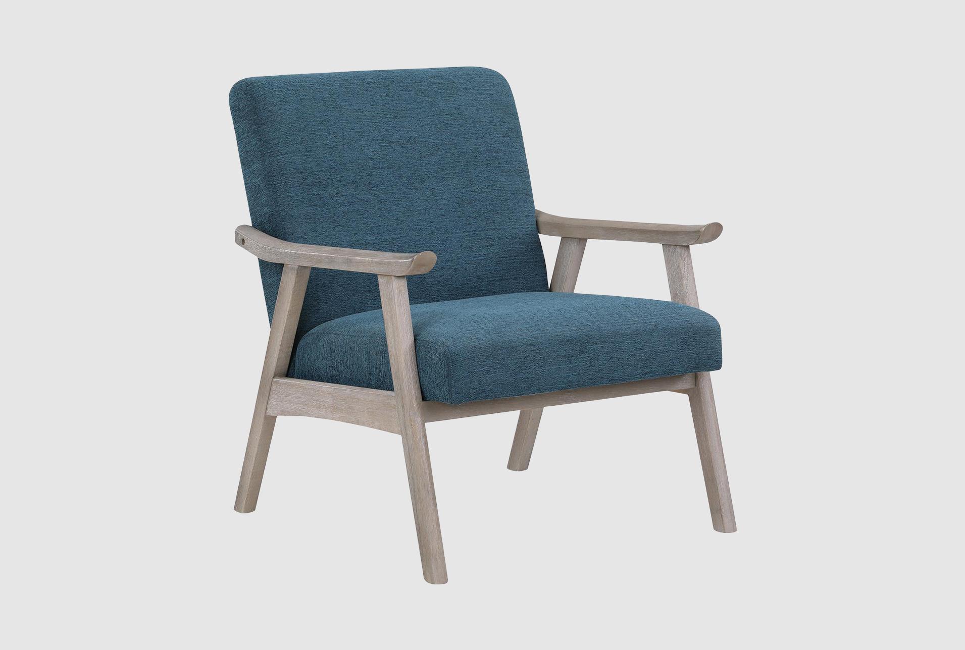 tommy azure blue fabric arm chair with brushed grey finish frame | lounge | with arms | club | armchair