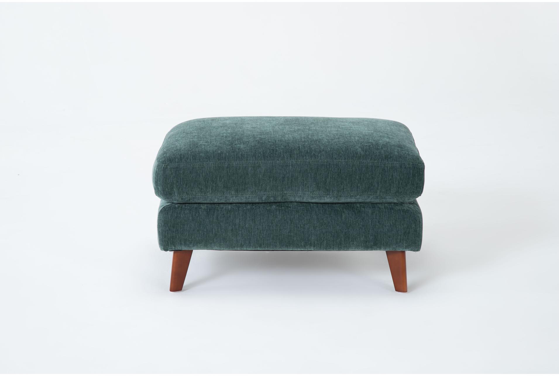 allie midnight jade green fabric rectangle ottoman 1 allie midnight jade green fabric rectangle ottoman