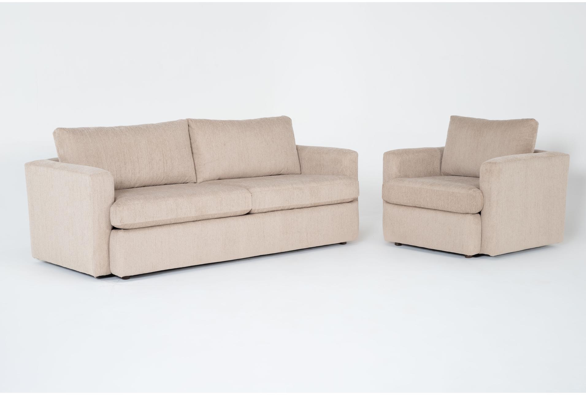 basil putty beige fabric 2 piece sofa & arm chair set 1 basil putty beige fabric 2 piece sofa & arm chair set