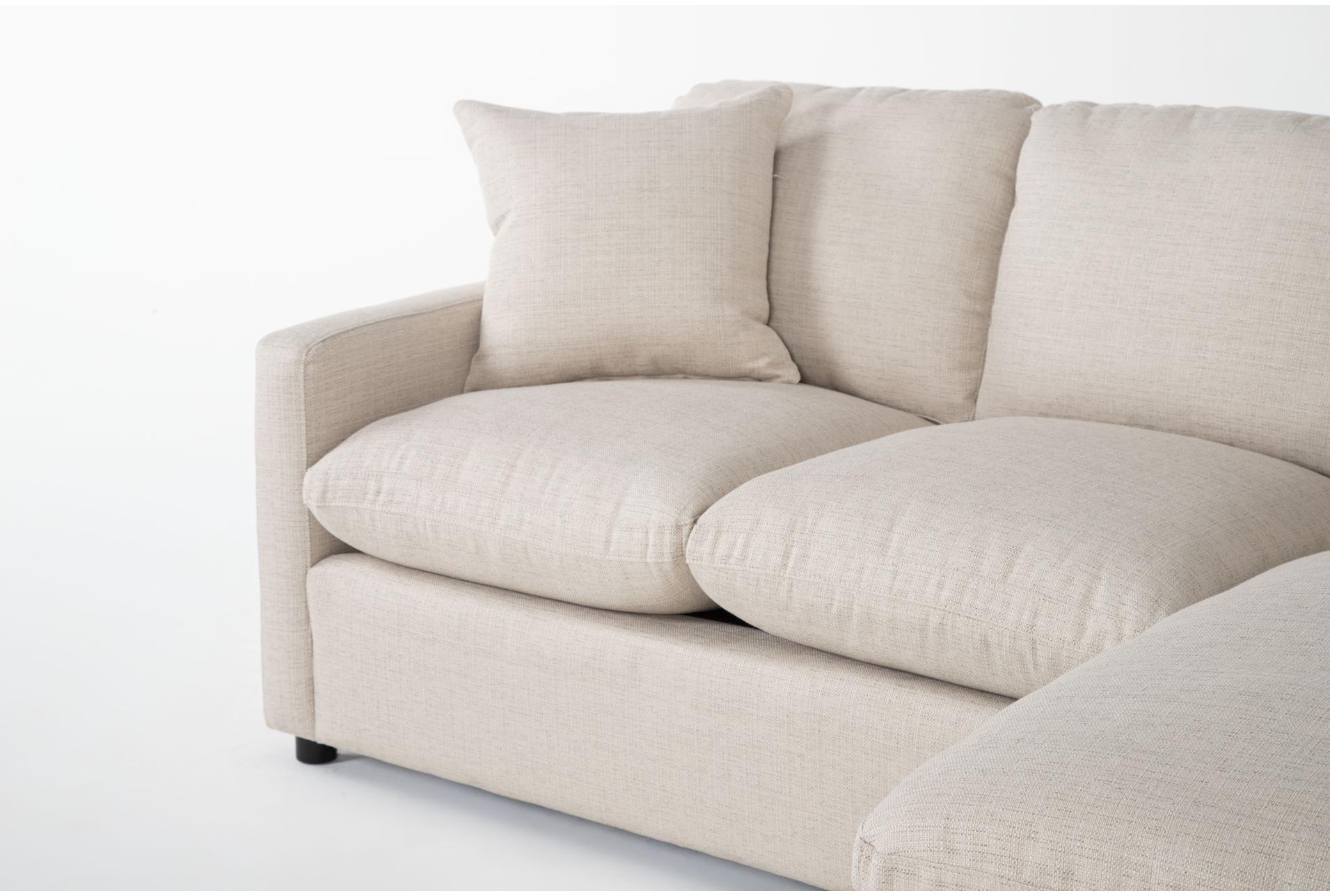 cozy beige linen fabric 84" sofa with reversible chaise 10 cozy beige linen fabric 84" sofa with reversible chaise