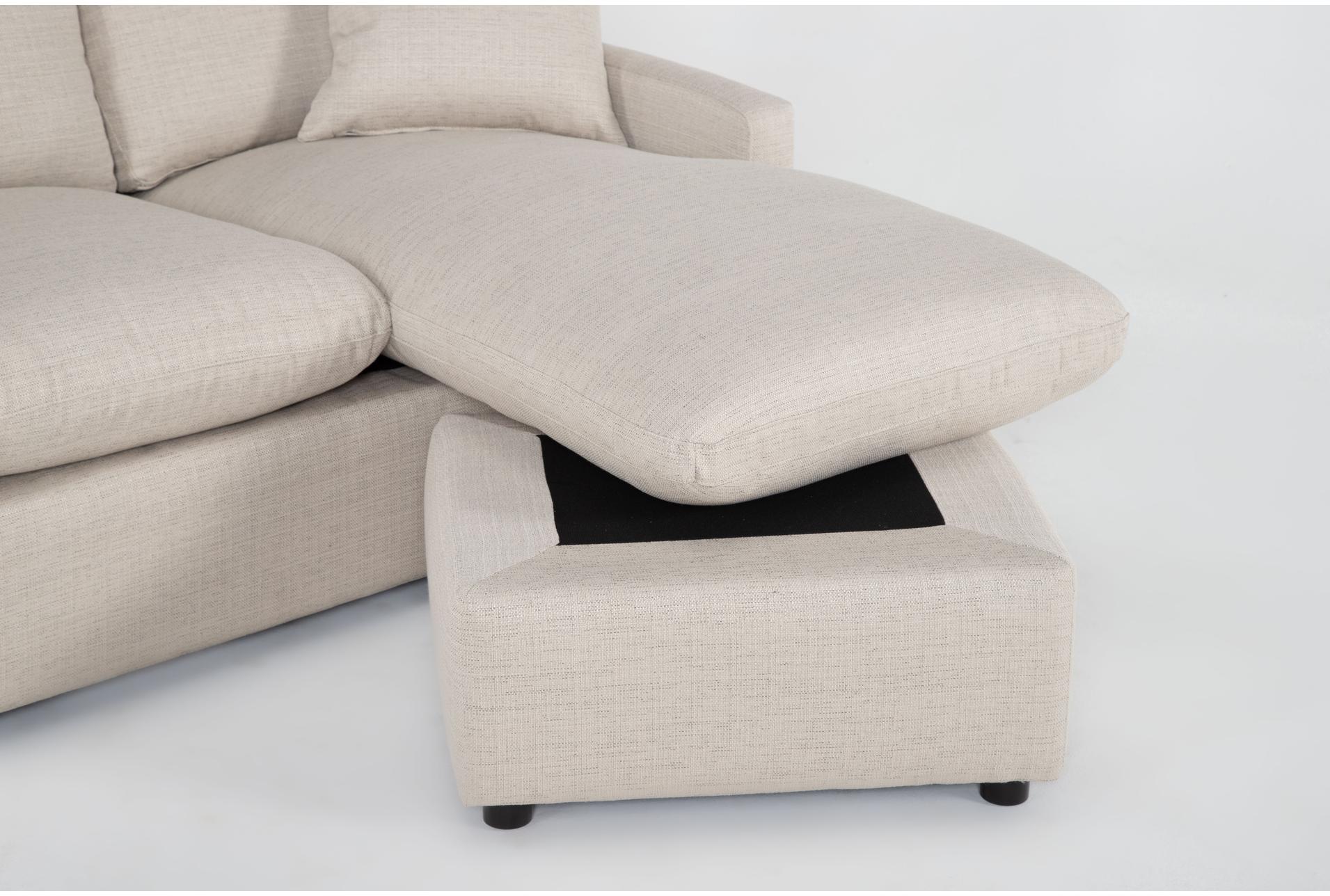 cozy beige linen fabric 84" sofa with reversible chaise 11 cozy beige linen fabric 84" sofa with reversible chaise