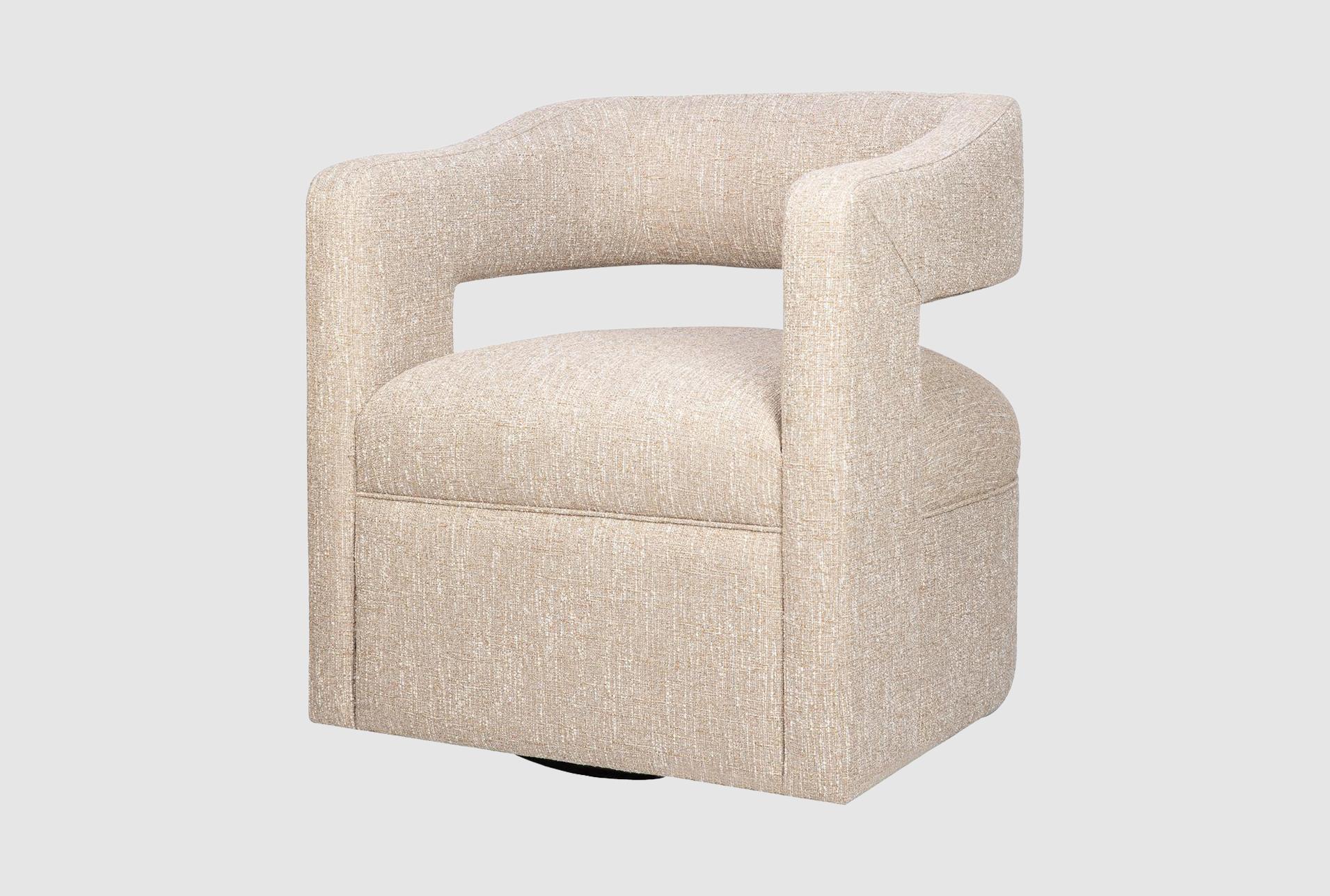 roxy natural beige fabric swivel barrel accent arm chair | with arms | solid | armchair 1 roxy natural beige fabric swivel barrel accent arm chair | with arms | solid | armchair