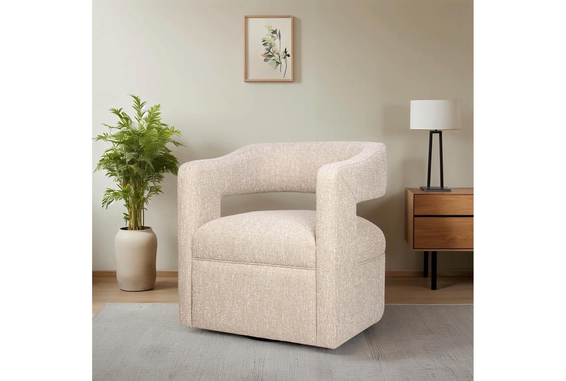 roxy natural beige fabric swivel barrel accent arm chair | with arms | solid | armchair 4 roxy natural beige fabric swivel barrel accent arm chair | with arms | solid | armchair