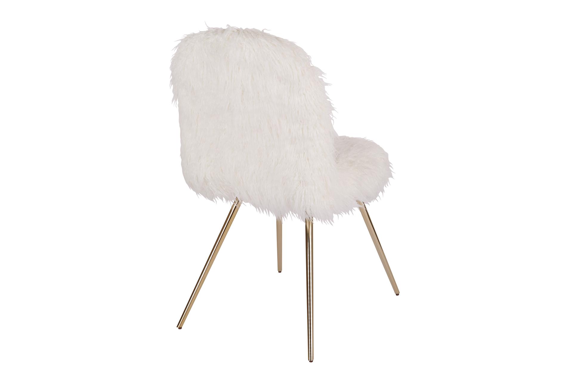 julia white faux fur chair with gold legs | fabric | solid | armless 4 julia white faux fur chair with gold legs | fabric | solid | armless