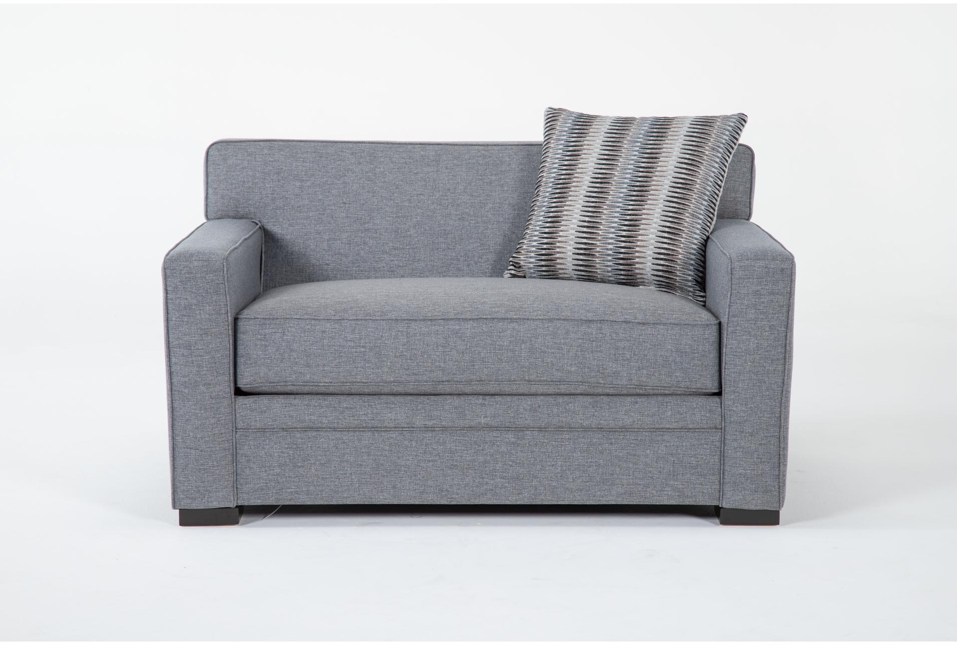 ethan v 54" grey fabric memory foam twin sleeper sofa bed | with arms 1 ethan v 54" grey fabric memory foam twin sleeper sofa bed | with arms