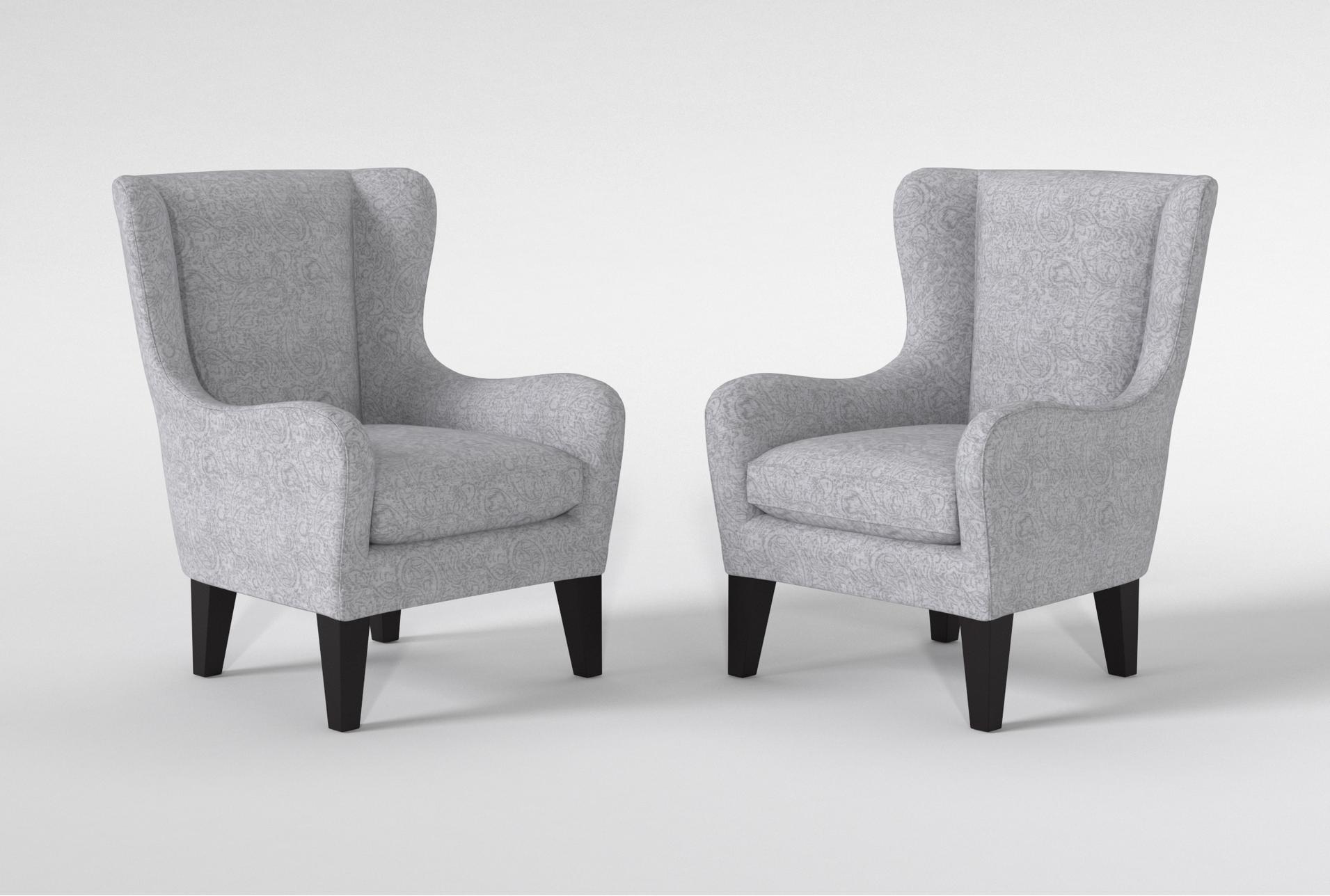 anabelle ii grey fabric wingback arm chair with expresso finish set of 2 | sets | made in the usa | paisley | armchair | reading 1 anabelle ii grey fabric wingback arm chair with expresso finish set of 2 | sets | made in the usa | paisley | armchair | reading
