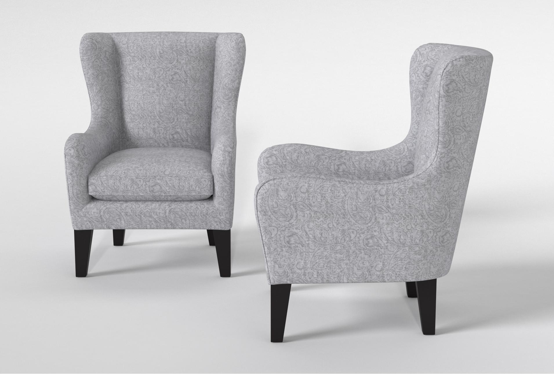 anabelle ii grey fabric wingback arm chair with expresso finish set of 2 | sets | made in the usa | paisley | armchair | reading 11 anabelle ii grey fabric wingback arm chair with expresso finish set of 2 | sets | made in the usa | paisley | armchair | reading