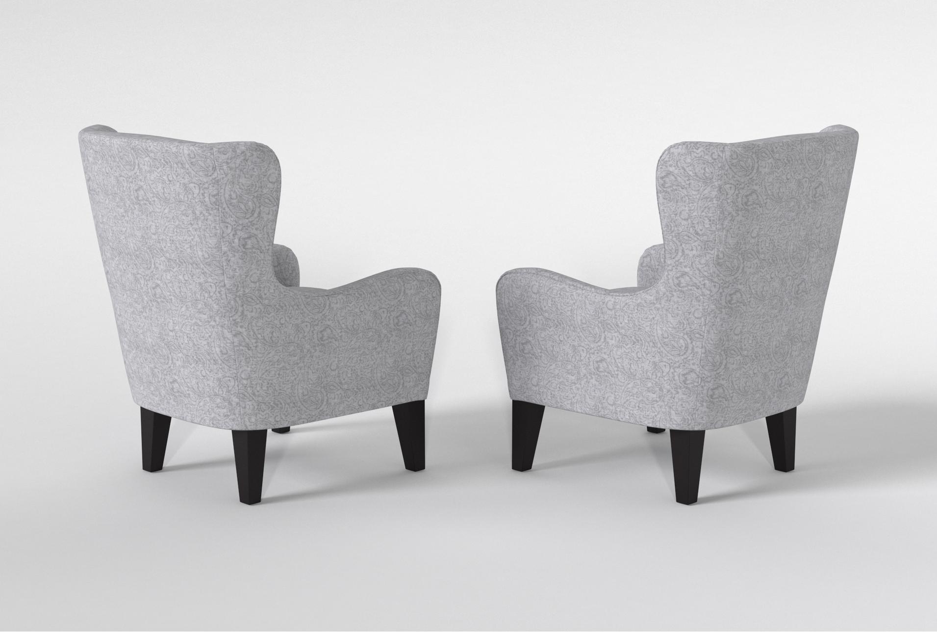 anabelle ii grey fabric wingback arm chair with expresso finish set of 2 | sets | made in the usa | paisley | armchair | reading 14 anabelle ii grey fabric wingback arm chair with expresso finish set of 2 | sets | made in the usa | paisley | armchair | reading