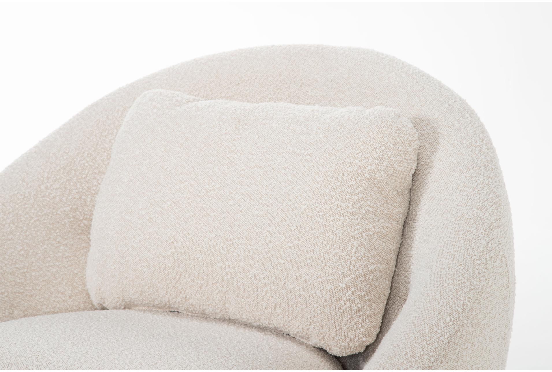 guiliana white boucle fabric swivel barrel egg chair set of 2 | papasan | lounge 6 guiliana white boucle fabric swivel barrel egg chair set of 2 | papasan | lounge