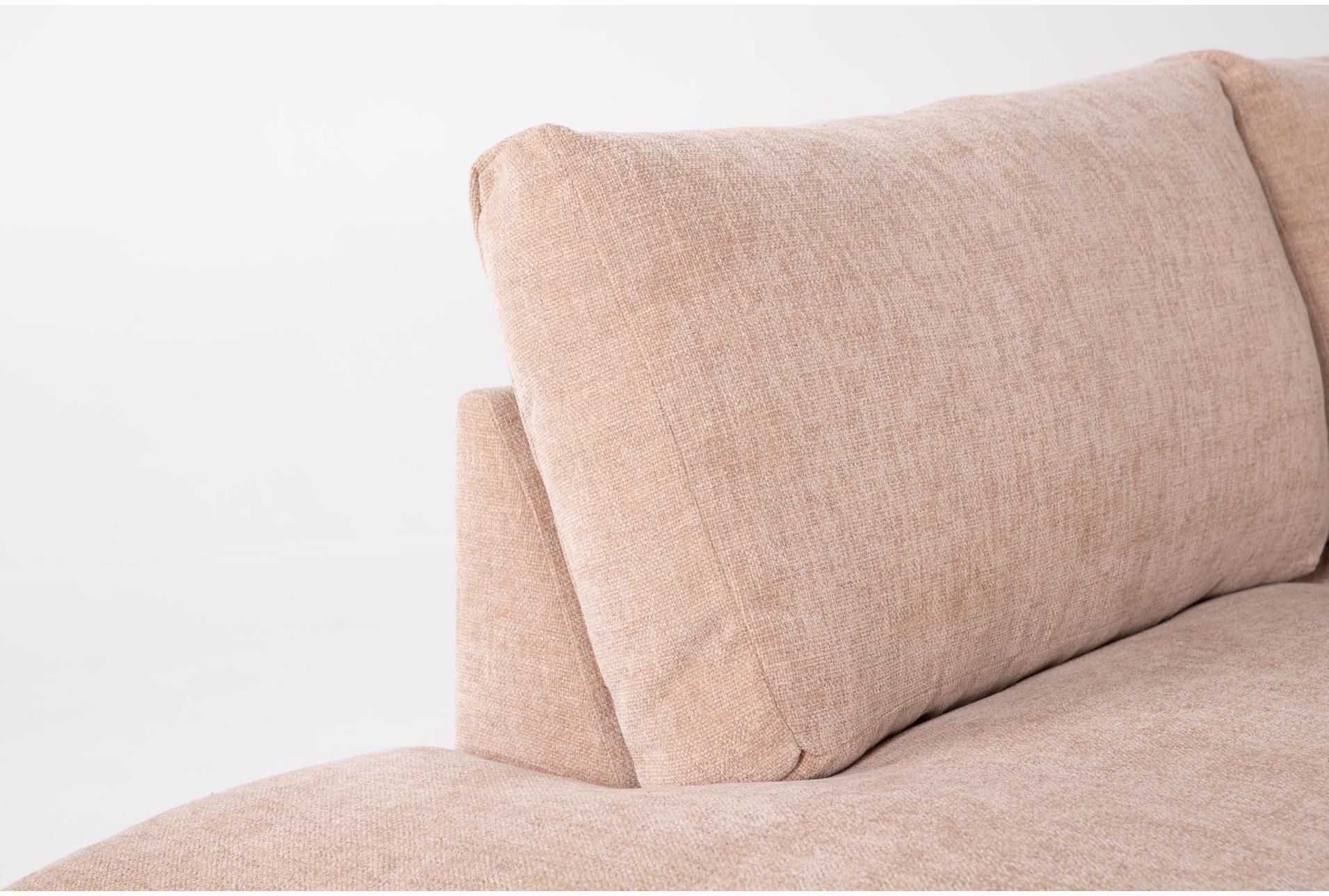 adeline iii 109" pink beige 2 piece fabric l-shaped sectional | left facing armless chaise | modular 10 adeline iii 109" pink beige 2 piece fabric l-shaped sectional | left facing armless chaise | modular