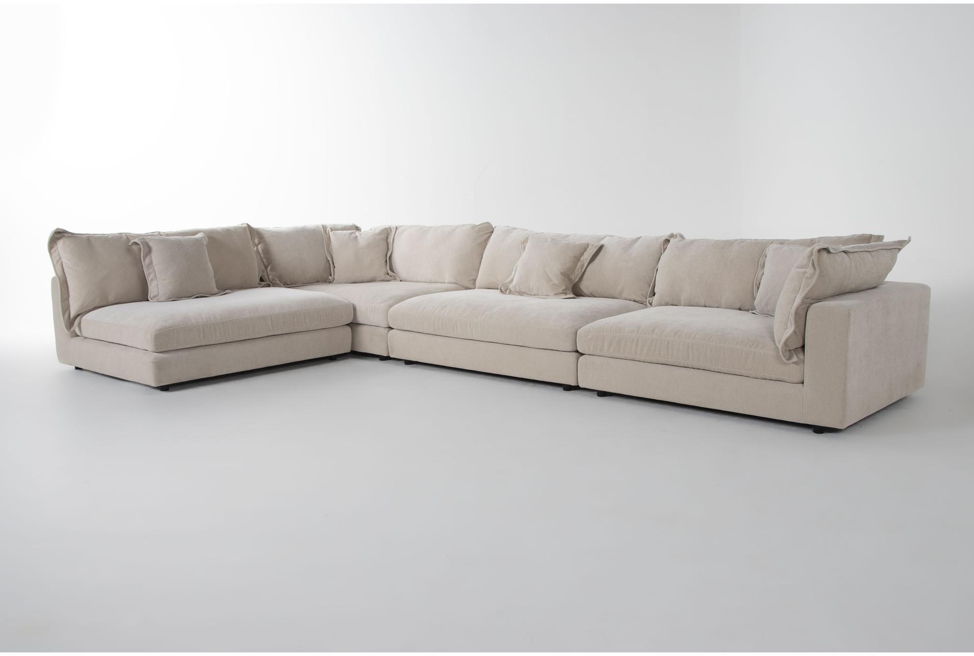 supreme lounger beige cobblestone natural fabric 4 piece oversized modular l-shaped sectional | reversible 1 supreme lounger beige cobblestone natural fabric 4 piece oversized modular l-shaped sectional | reversible