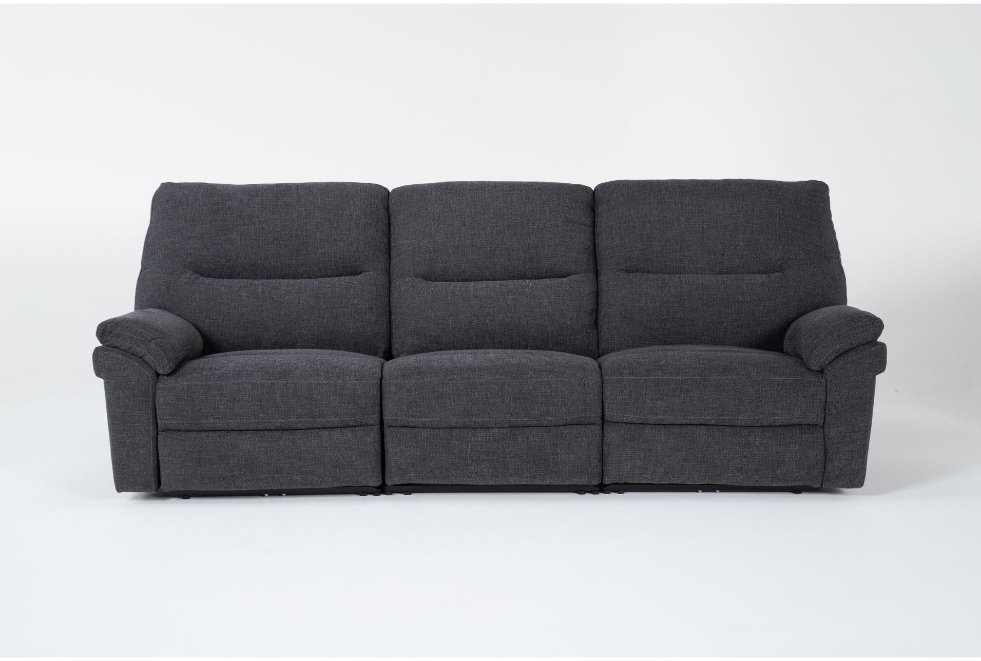 anderson grey 114" 3 piece power reclining modular sofa with power headrest & usb 1 anderson grey 114" 3 piece power reclining modular sofa with power headrest & usb