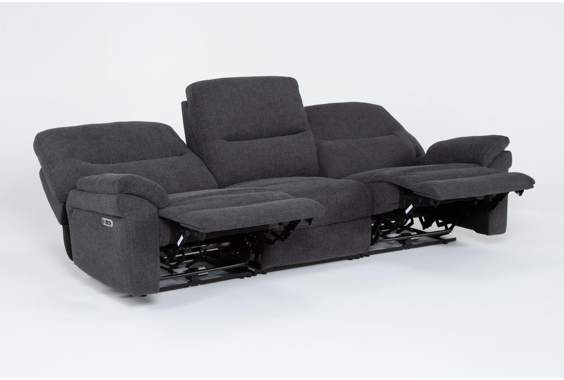 anderson grey 114" 3 piece power reclining modular sofa with power headrest & usb 18 anderson grey 114" 3 piece power reclining modular sofa with power headrest & usb