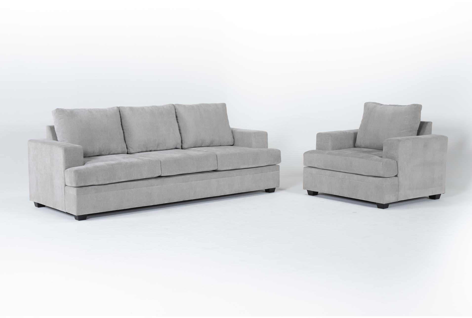 bonaterra dove grey fabric 2 piece sofa & oversized arm chair set 1 bonaterra dove grey fabric 2 piece sofa & oversized arm chair set