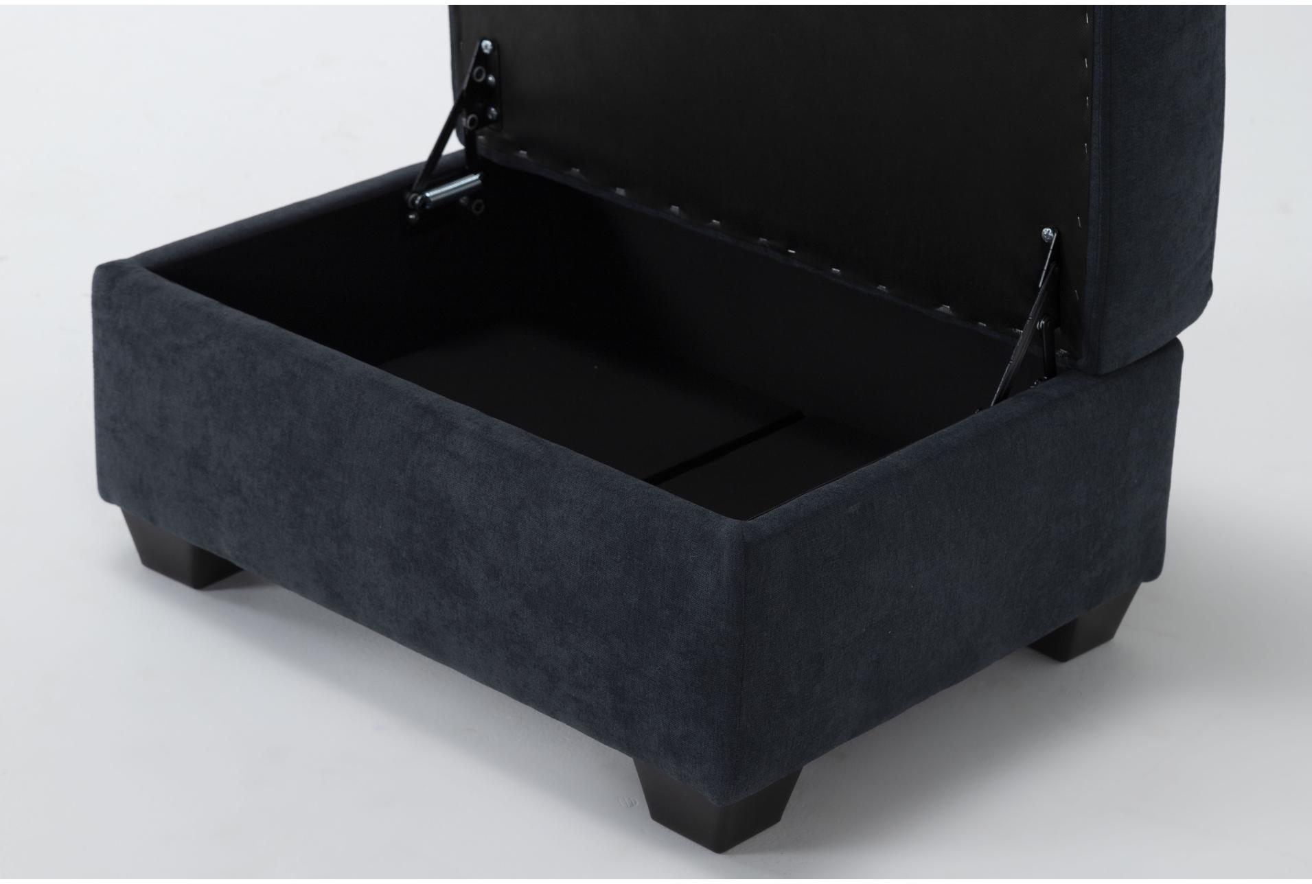 athos midnight navy blue fabric twin memory foam arm chair sleeper/storage ottoman set | loose reversible back 15 athos midnight navy blue fabric twin memory foam arm chair sleeper/storage ottoman set | loose reversible back