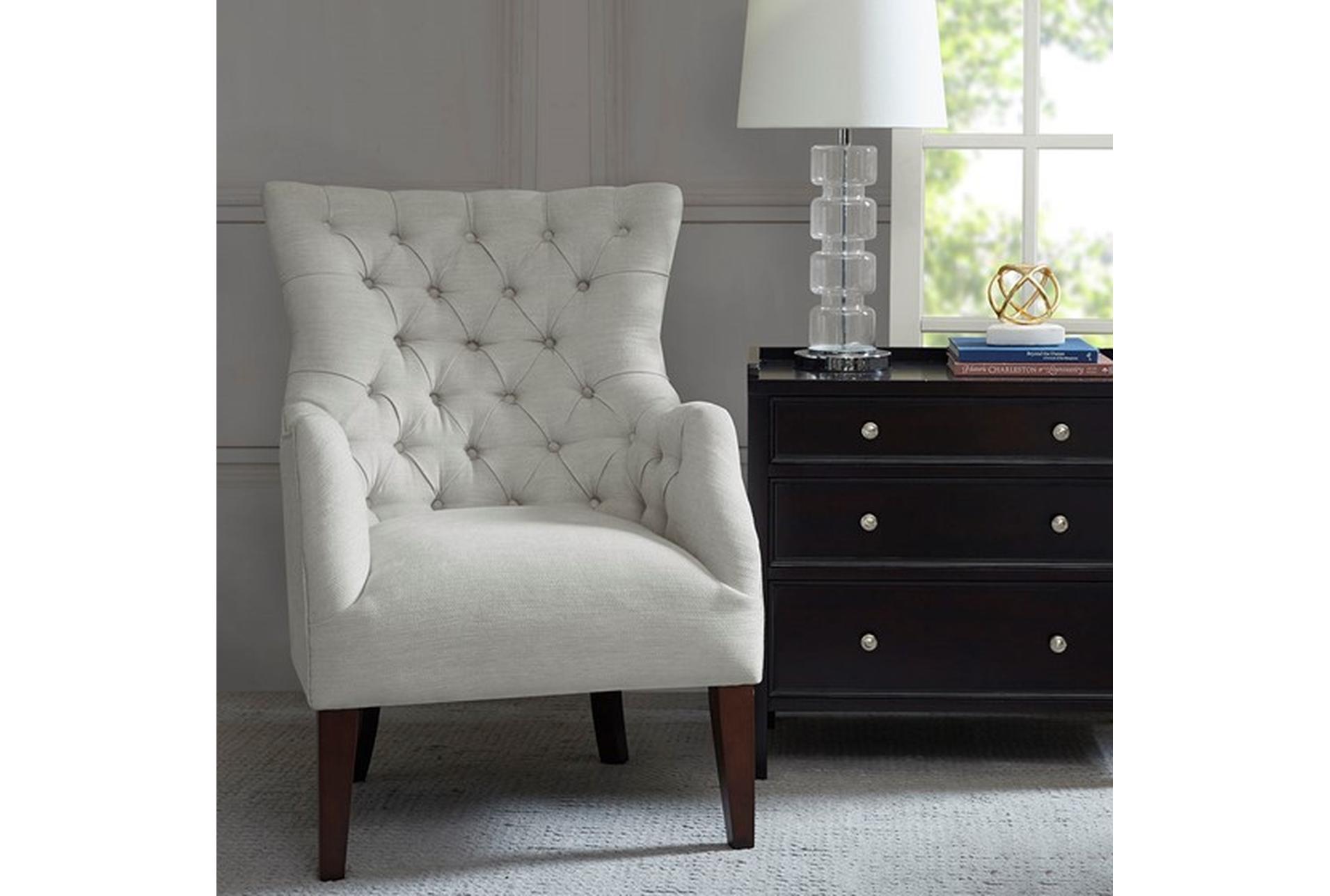 hannah ivory white button tufted fabric wingback arm chair 11 hannah ivory white button tufted fabric wingback arm chair