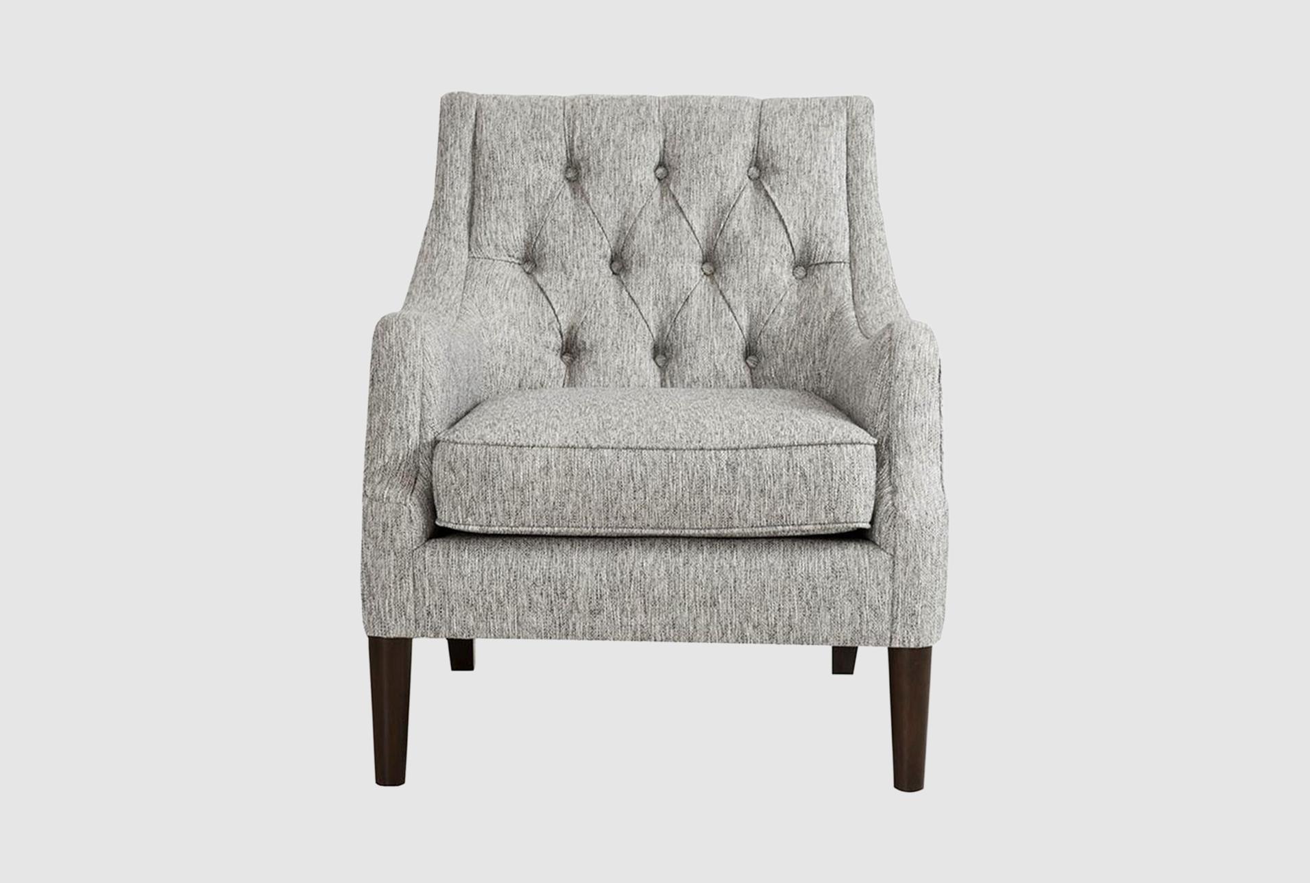 qwen grey tufted fabric accent arm chair 1 qwen grey tufted fabric accent arm chair
