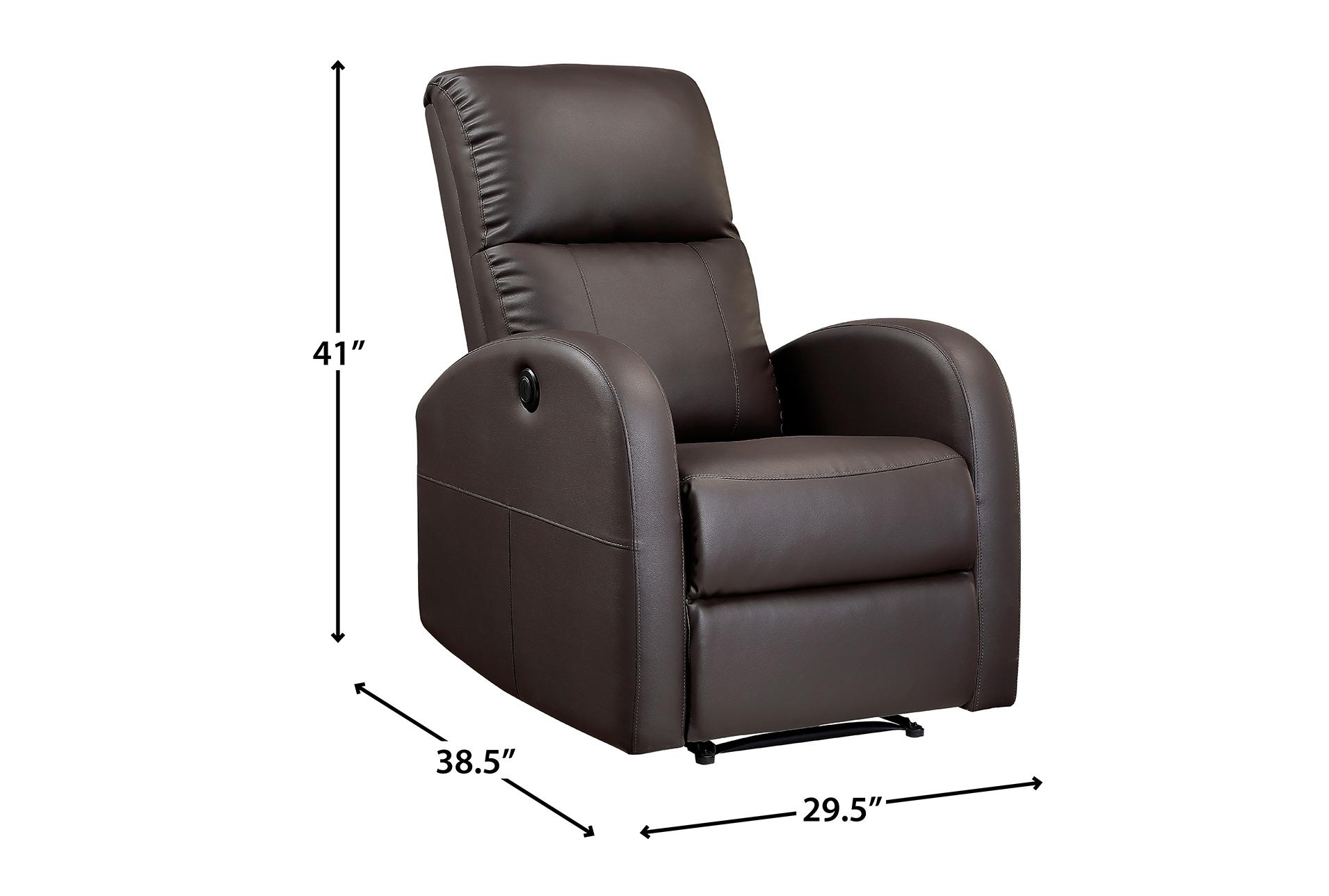 tiplor 30" brown power recliner 14 tiplor 30" brown power recliner