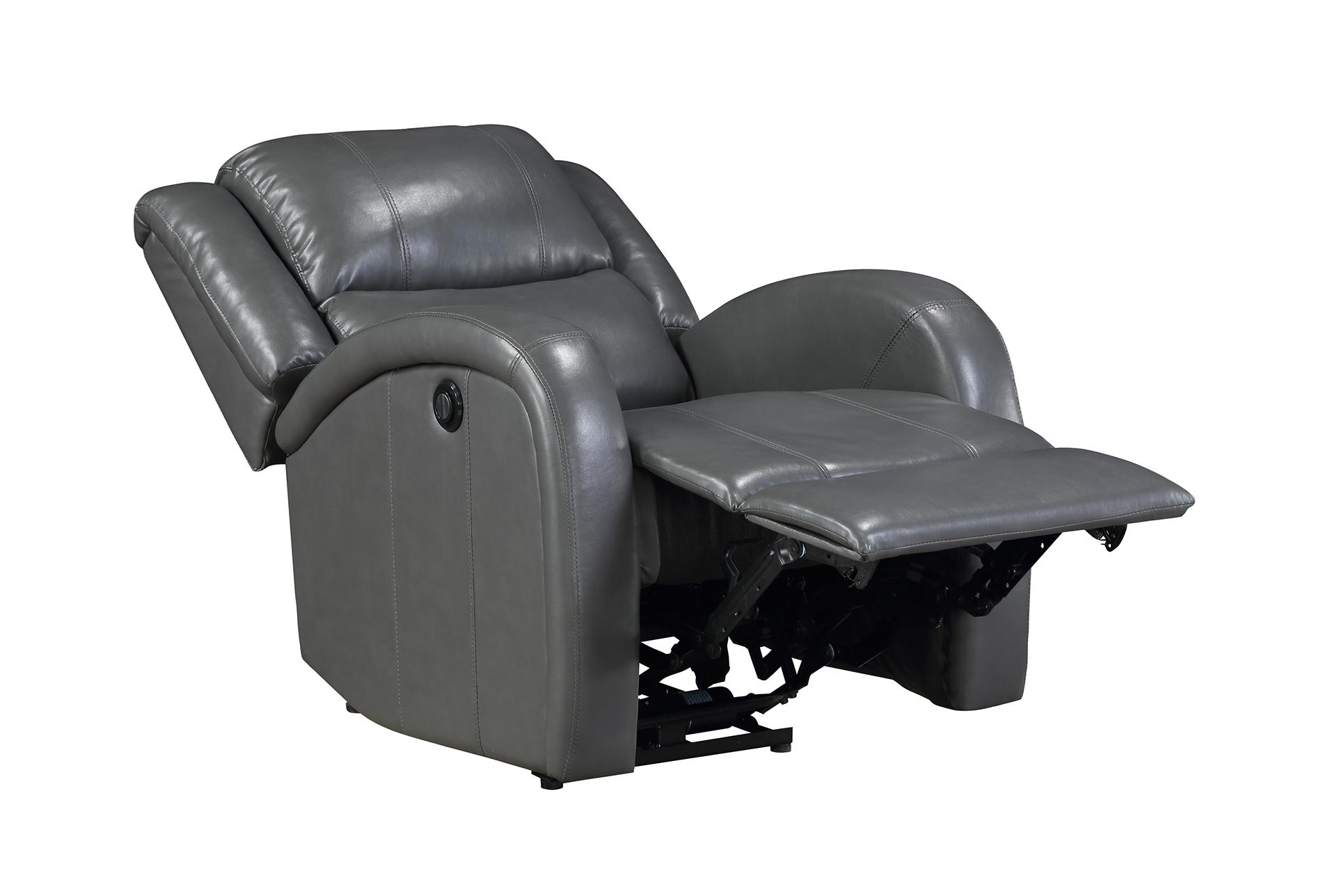 apollo 30" grey faux leather power recliner 12 apollo 30" grey faux leather power recliner