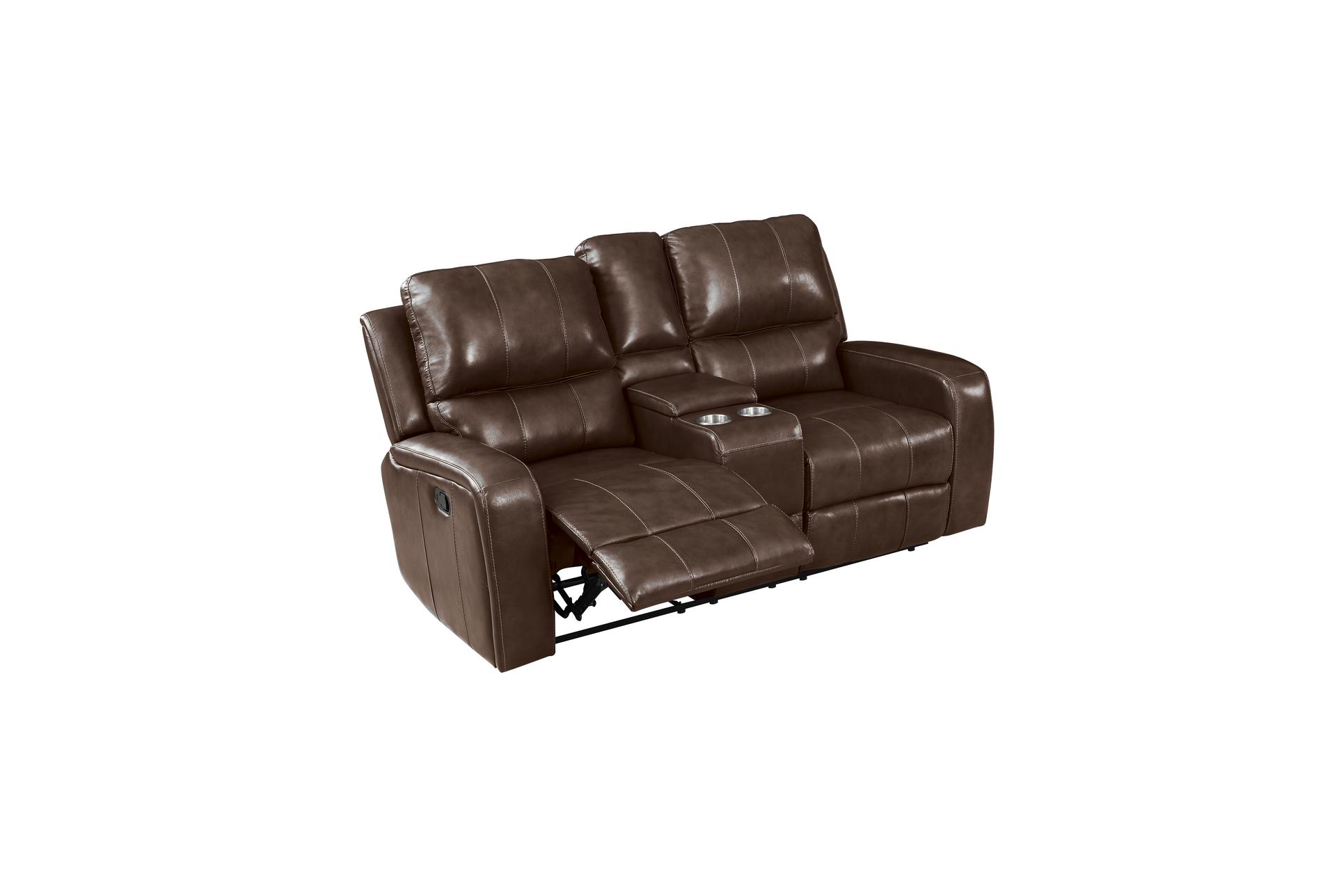 linton dark brown leather 72" manual reclining console loveseat with usb | cup holders | adjustable headrests 12 linton dark brown leather 72" manual reclining console loveseat with usb | cup holders | adjustable headrests