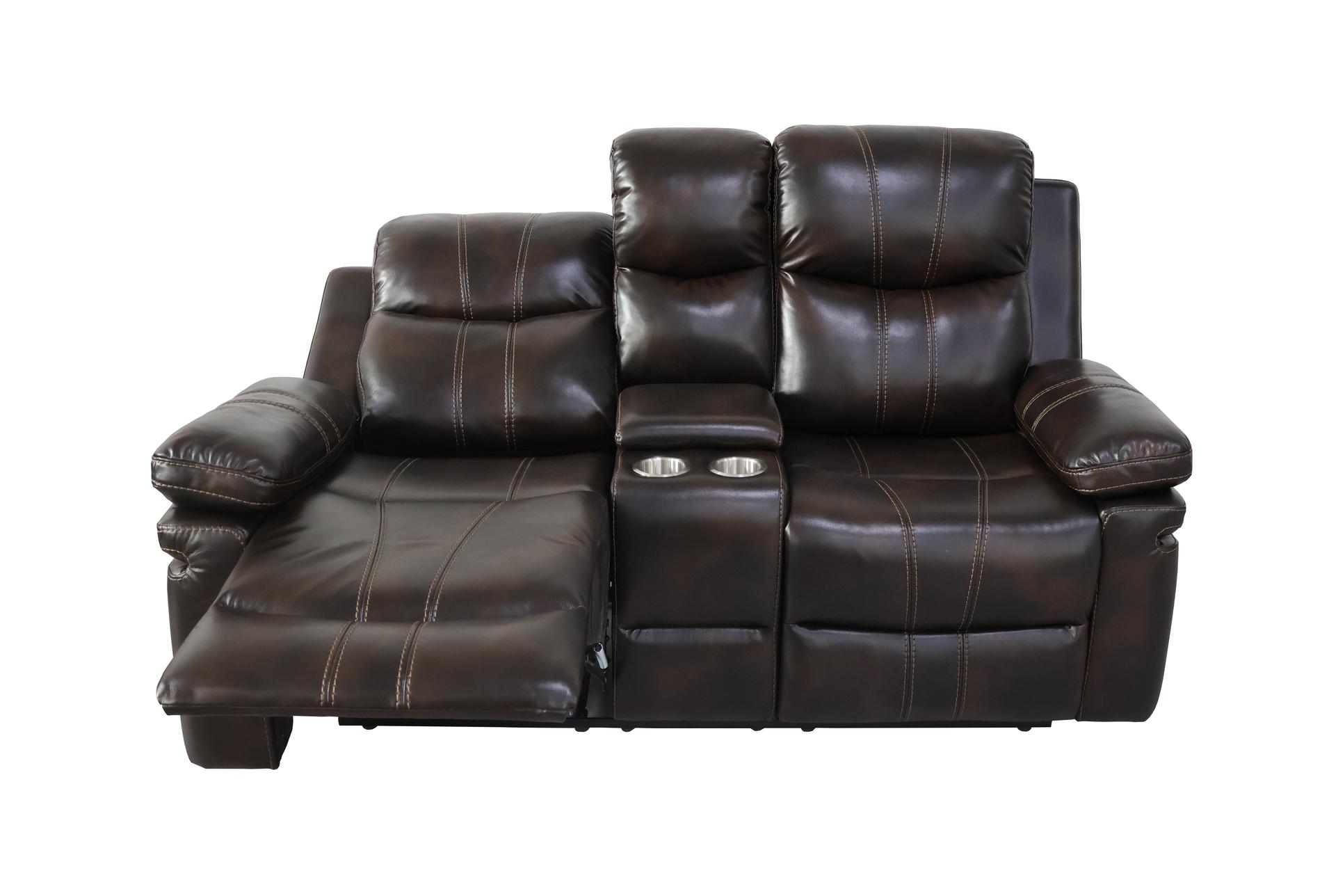 kellen brown faux leather 70" manual reclining console loveseat with adjustable headrest 10 kellen brown faux leather 70" manual reclining console loveseat with adjustable headrest