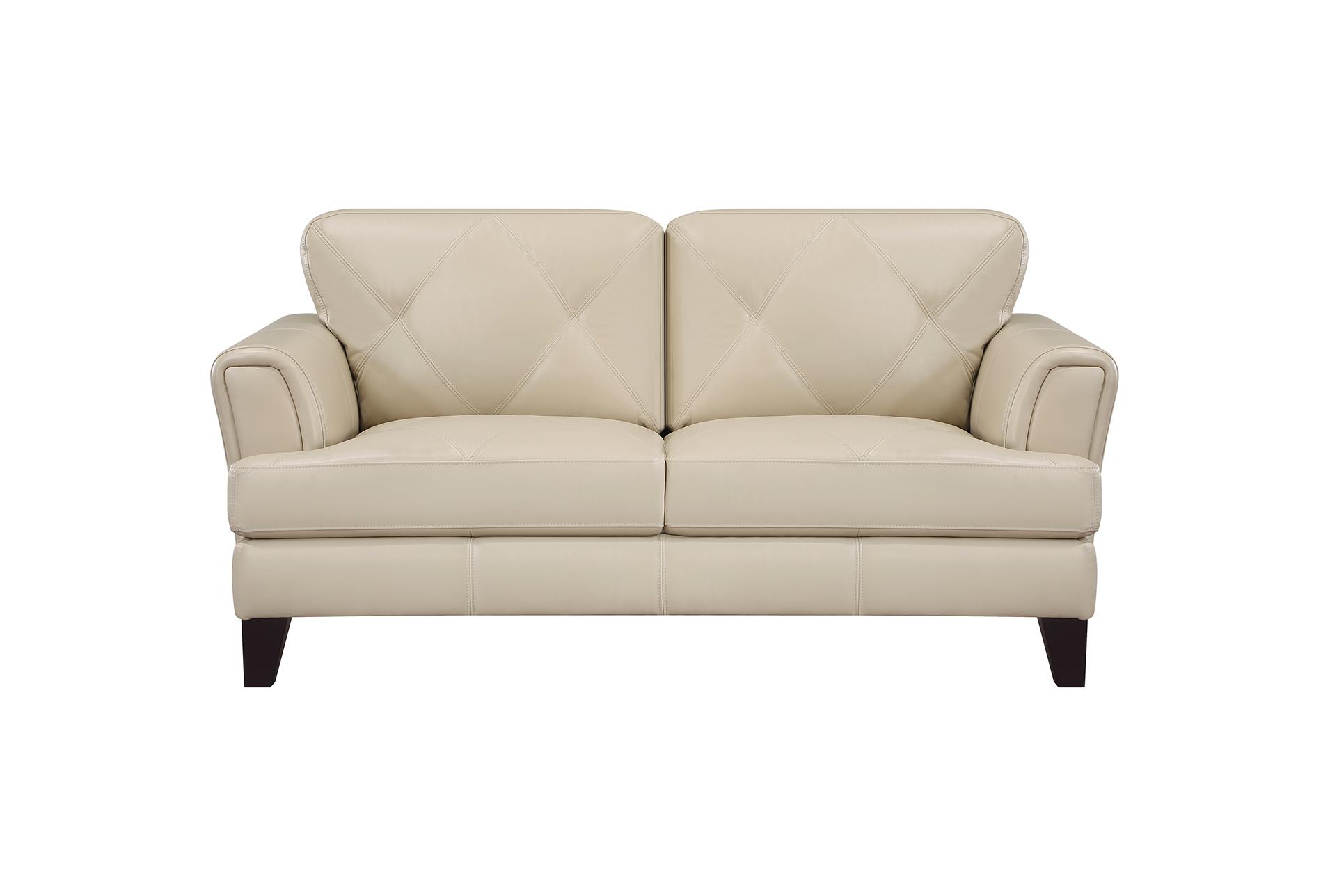 saben cream white 70" leather loveseat 9 saben cream white 70" leather loveseat