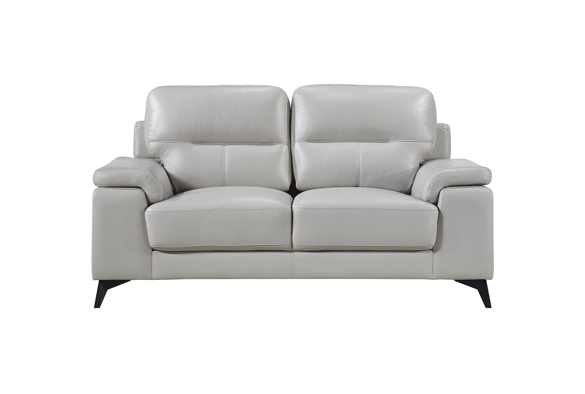 carmel silver grey 67" leather loveseat 7 carmel silver grey 67" leather loveseat