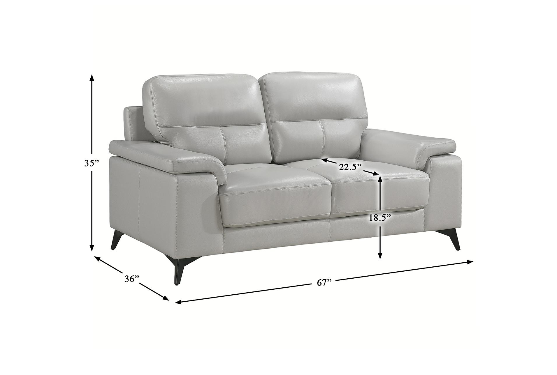 carmel silver grey 67" leather loveseat 8 carmel silver grey 67" leather loveseat