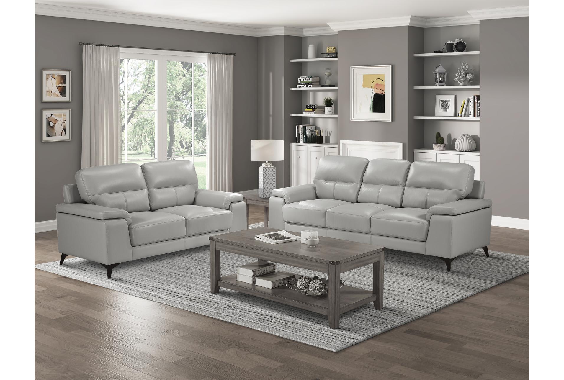 carmel silver grey 67" leather loveseat 10 carmel silver grey 67" leather loveseat