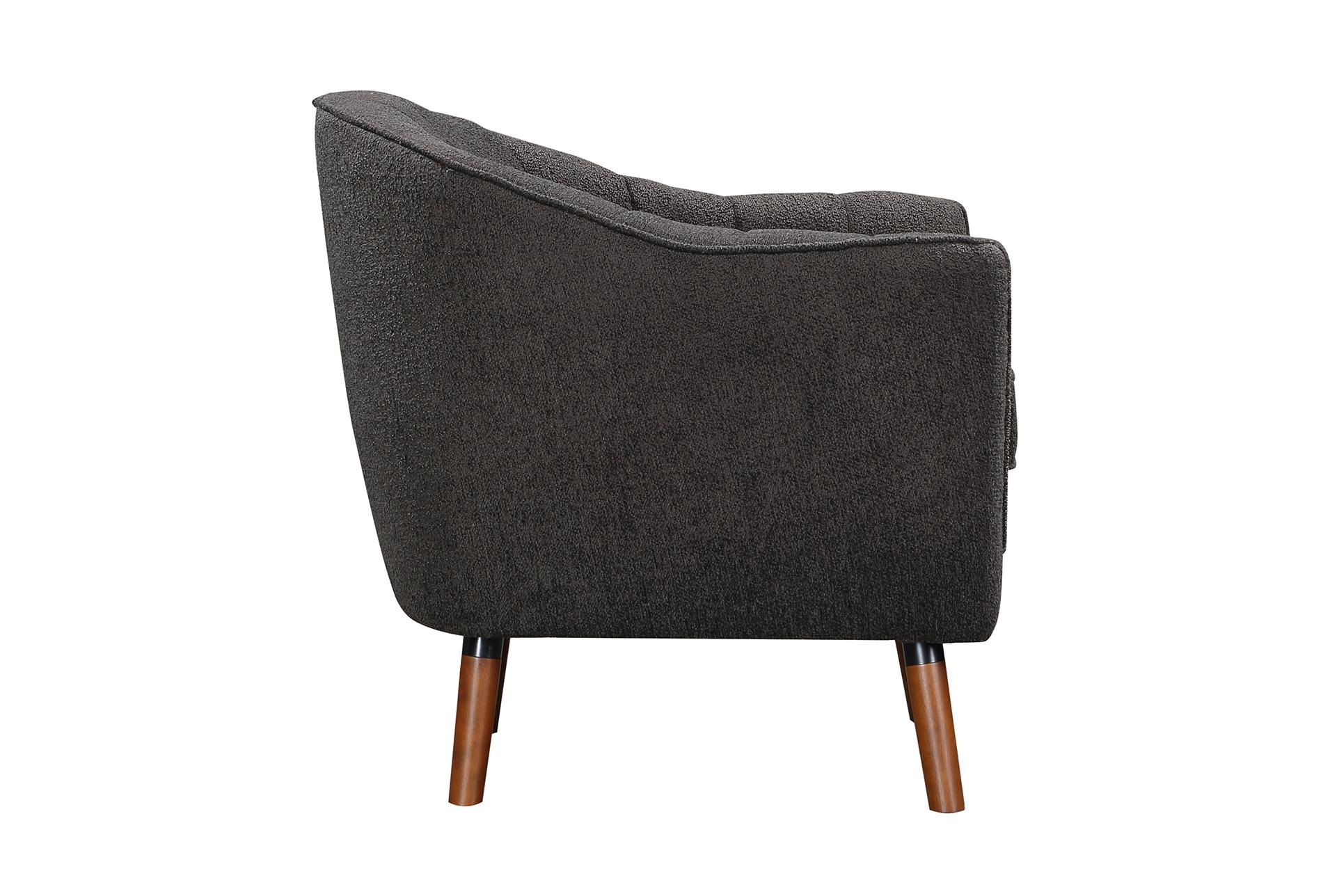 kyrie charcoal grey fabric accent barrel arm chair | solid | with arms 11 kyrie charcoal grey fabric accent barrel arm chair | solid | with arms