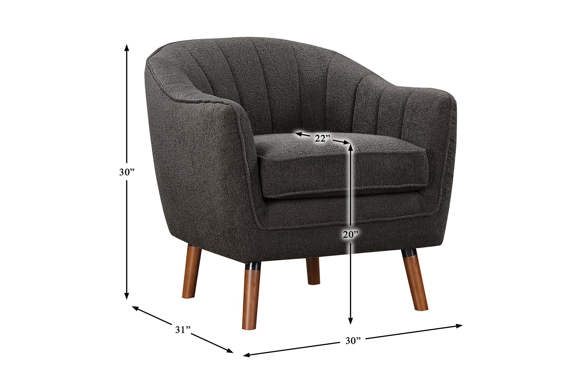 kyrie charcoal grey fabric accent barrel arm chair | solid | with arms 13 kyrie charcoal grey fabric accent barrel arm chair | solid | with arms