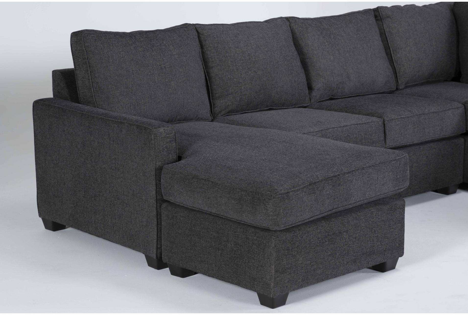 mathers slate grey fabric 125" 2 piece u-shaped sectional with left arm facing sofa chaise | track arms 6 mathers slate grey fabric 125" 2 piece u-shaped sectional with left arm facing sofa chaise | track arms