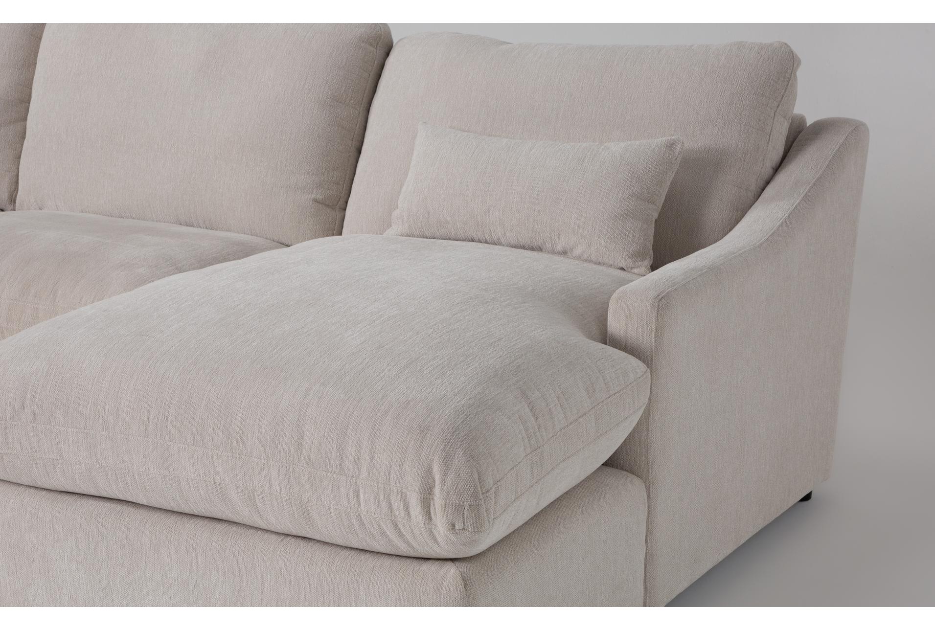 kennedy cream 3 piece modular sectional with left arm facing chaise 13 kennedy cream 3 piece modular sectional with left arm facing chaise