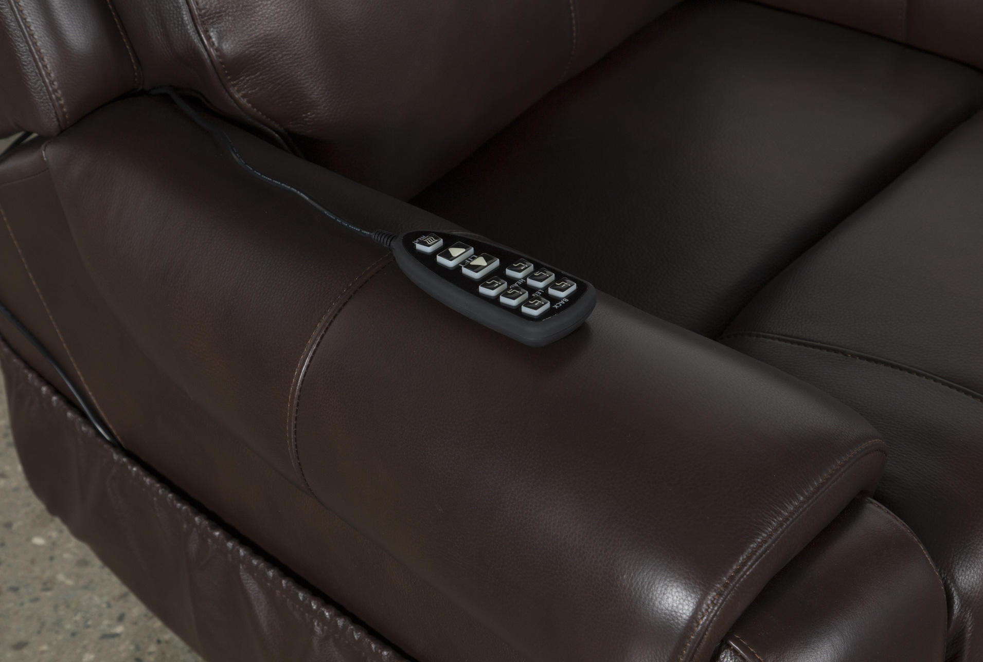 carl chocolate brown leather oversized power lift recliner with power headrest & heat 23 carl chocolate brown leather oversized power lift recliner with power headrest & heat