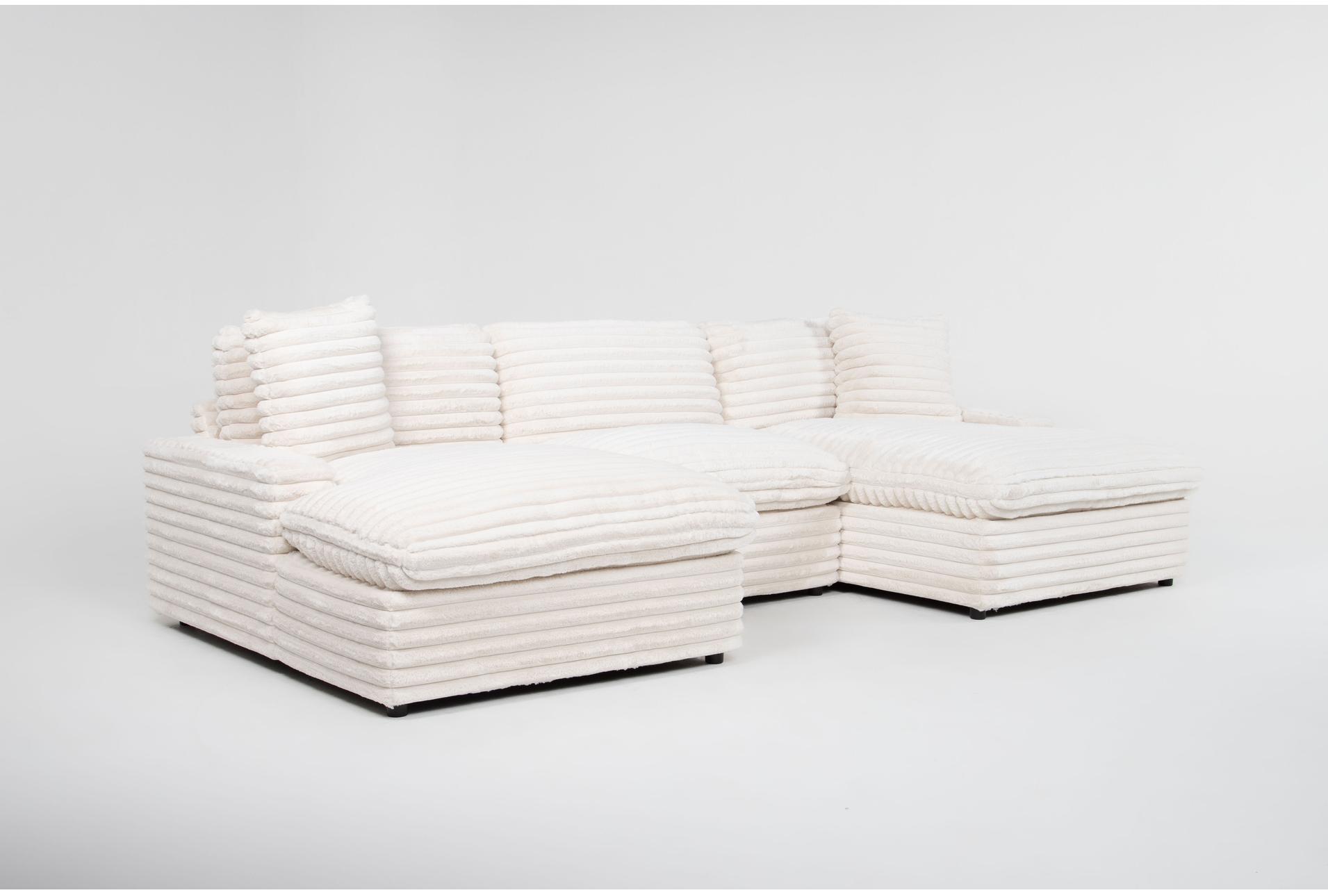 serenity fluffy beige cream corduroy 146" oversized 3 piece double chaise sectional | symmetrical | fabric 9 serenity fluffy beige cream corduroy 146" oversized 3 piece double chaise sectional | symmetrical | fabric