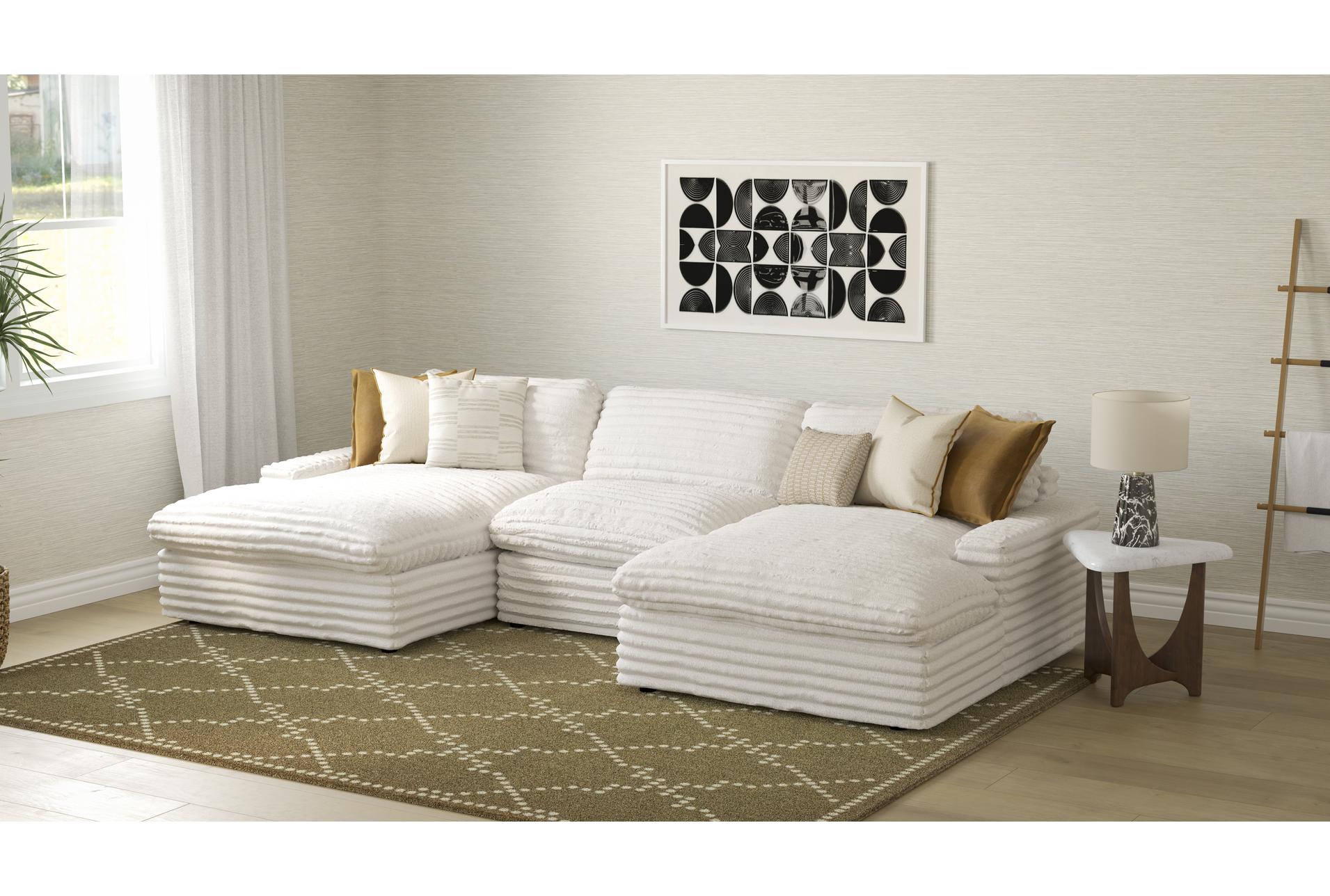serenity fluffy beige cream corduroy 146" oversized 3 piece double chaise sectional | symmetrical | fabric 14 serenity fluffy beige cream corduroy 146" oversized 3 piece double chaise sectional | symmetrical | fabric