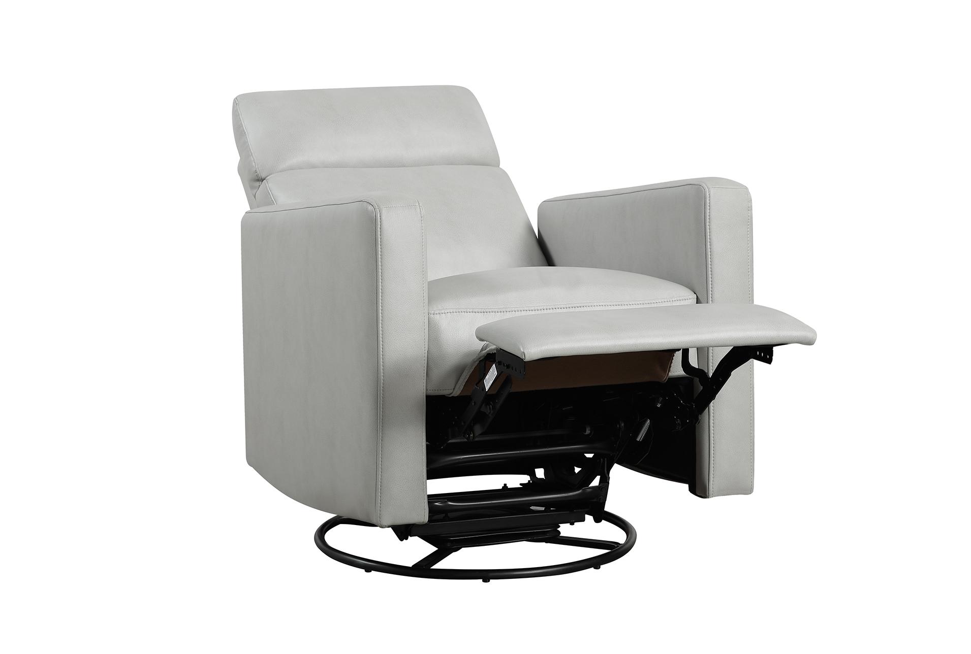 lola smoke grey nursery 30" faux leather manual swivel glider reclining chair | rocker 15 lola smoke grey nursery 30" faux leather manual swivel glider reclining chair | rocker