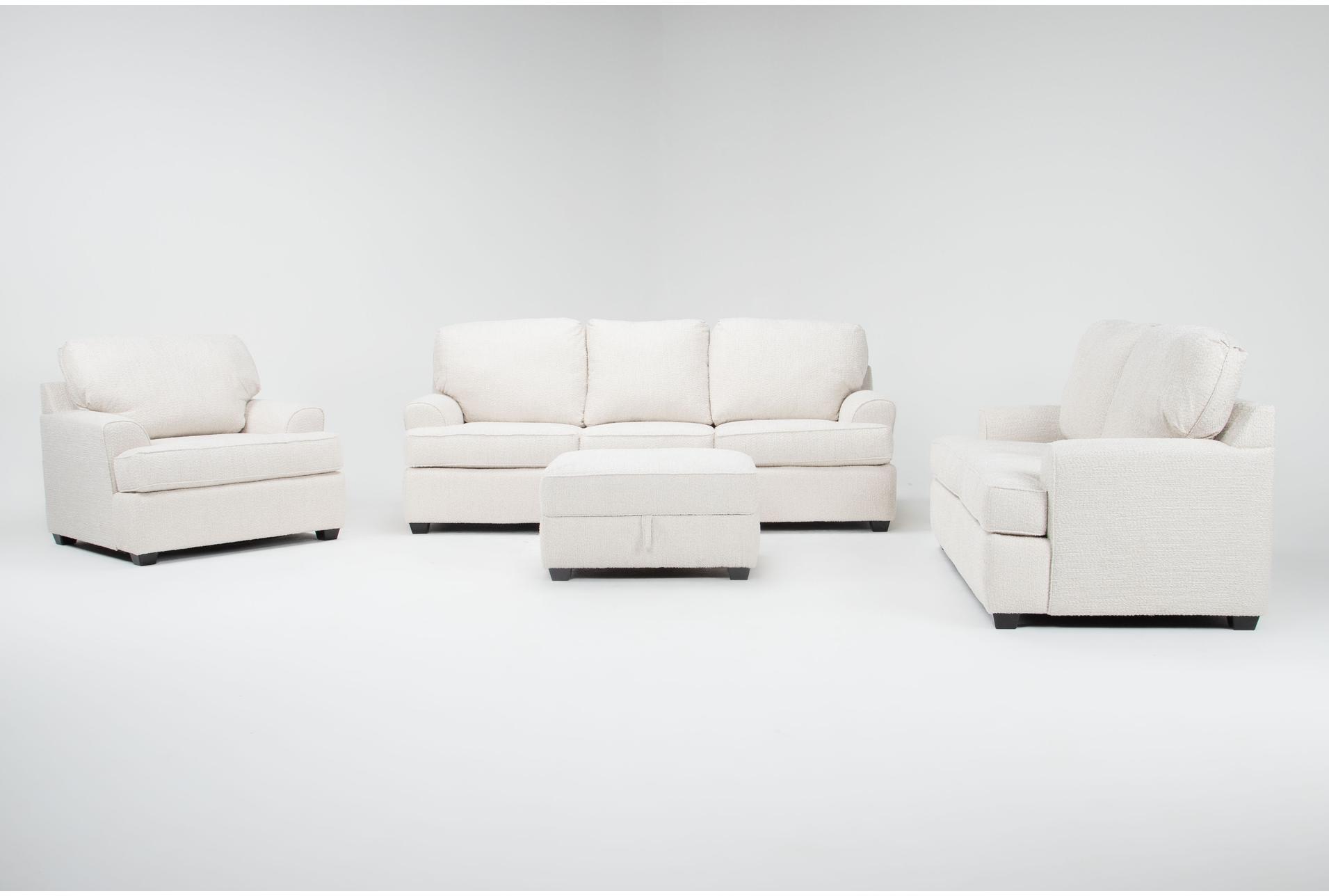 alessandro ii porcelain chenille fabric 4 piece sleeper sofa loveseat chair & storage ottoman set | loose reversible back 1 alessandro ii porcelain chenille fabric 4 piece sleeper sofa loveseat chair & storage ottoman set | loose reversible back