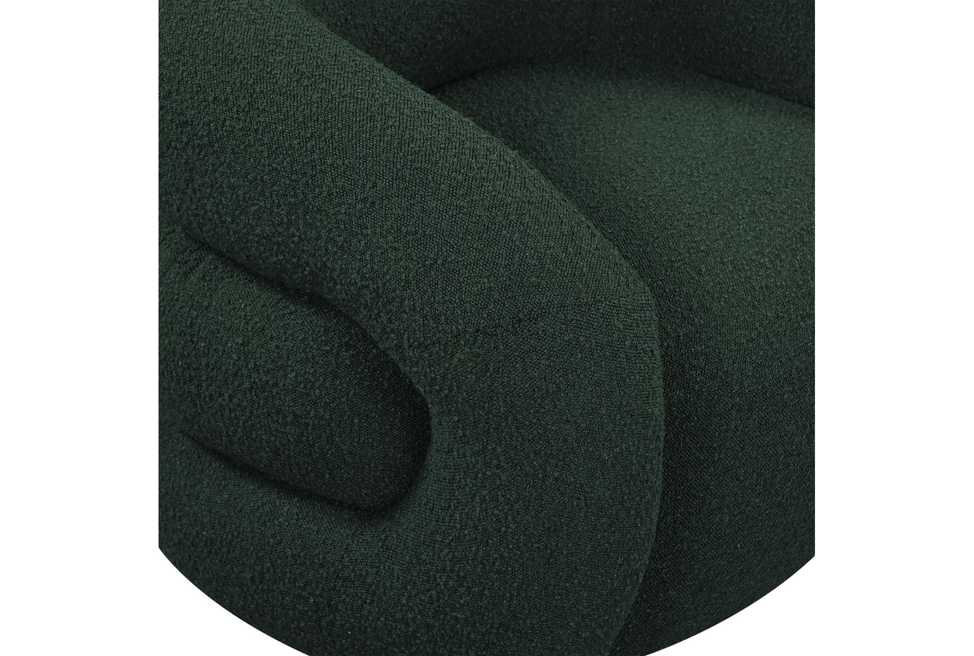 roxbury green boucle fabric swivel accent chair | with arms | curved 14 roxbury green boucle fabric swivel accent chair | with arms | curved