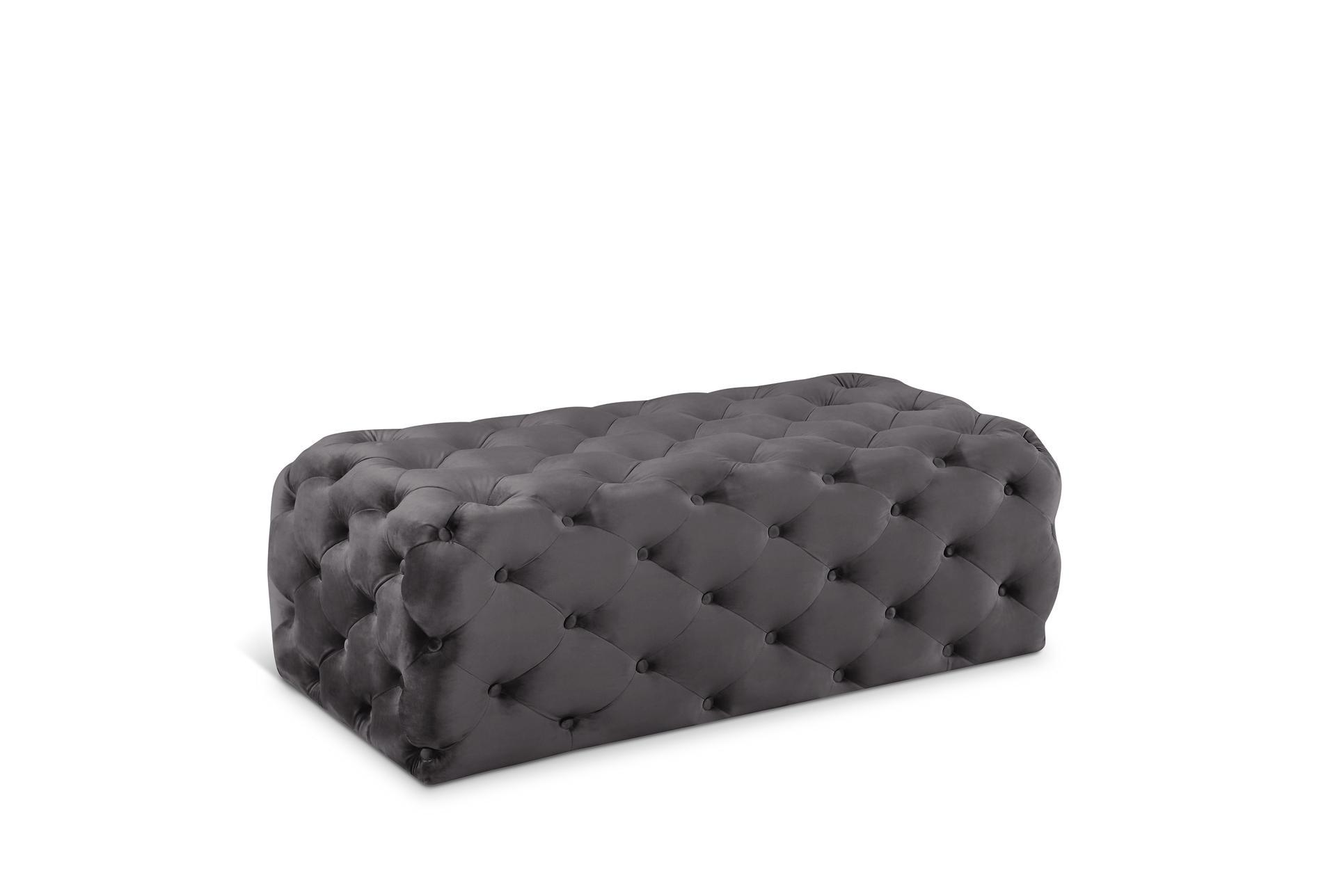 casey grey velvet upholstered rectangle ottoman/bench | entryway 1 casey grey velvet upholstered rectangle ottoman/bench | entryway