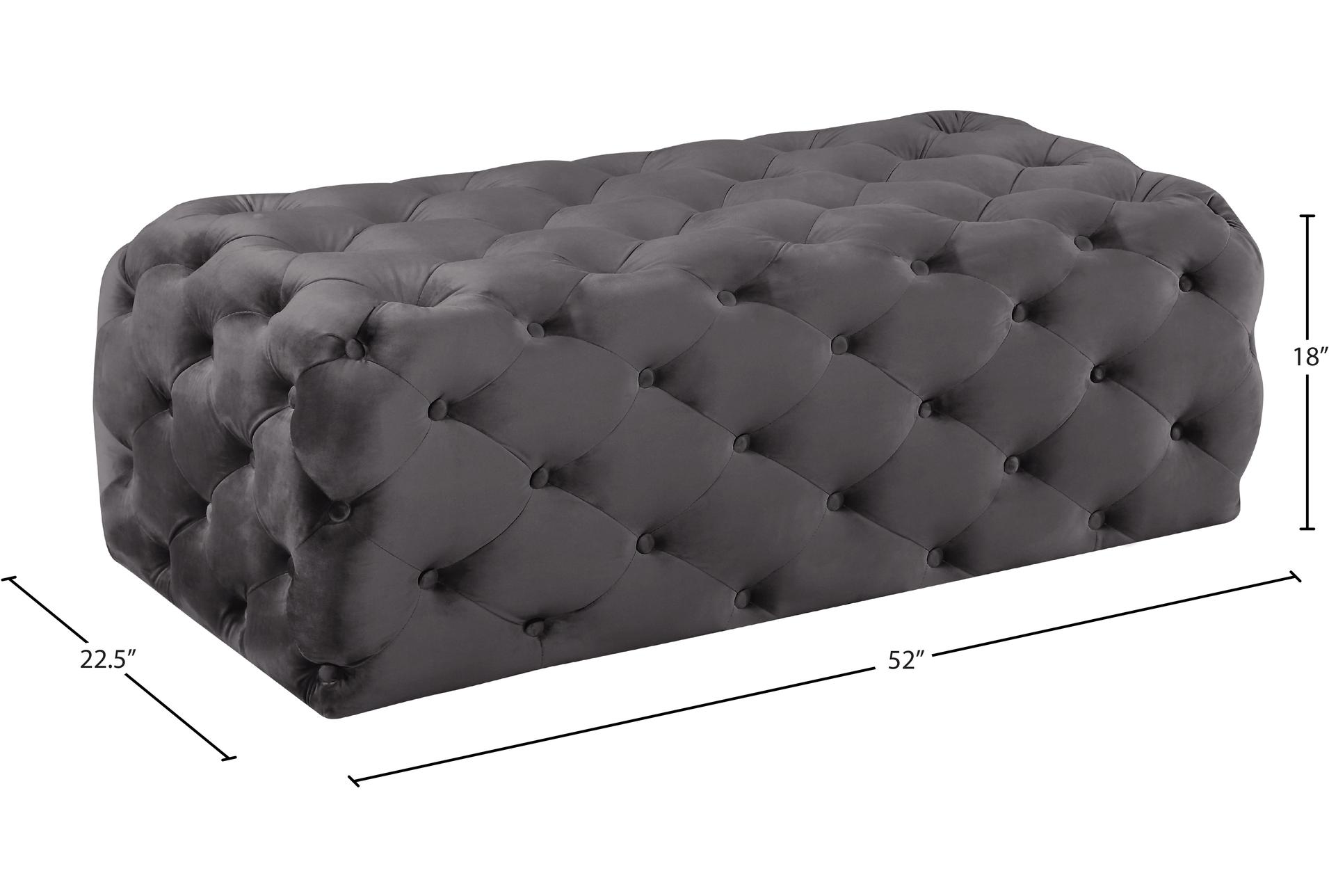 casey grey velvet upholstered rectangle ottoman/bench | entryway 6 casey grey velvet upholstered rectangle ottoman/bench | entryway