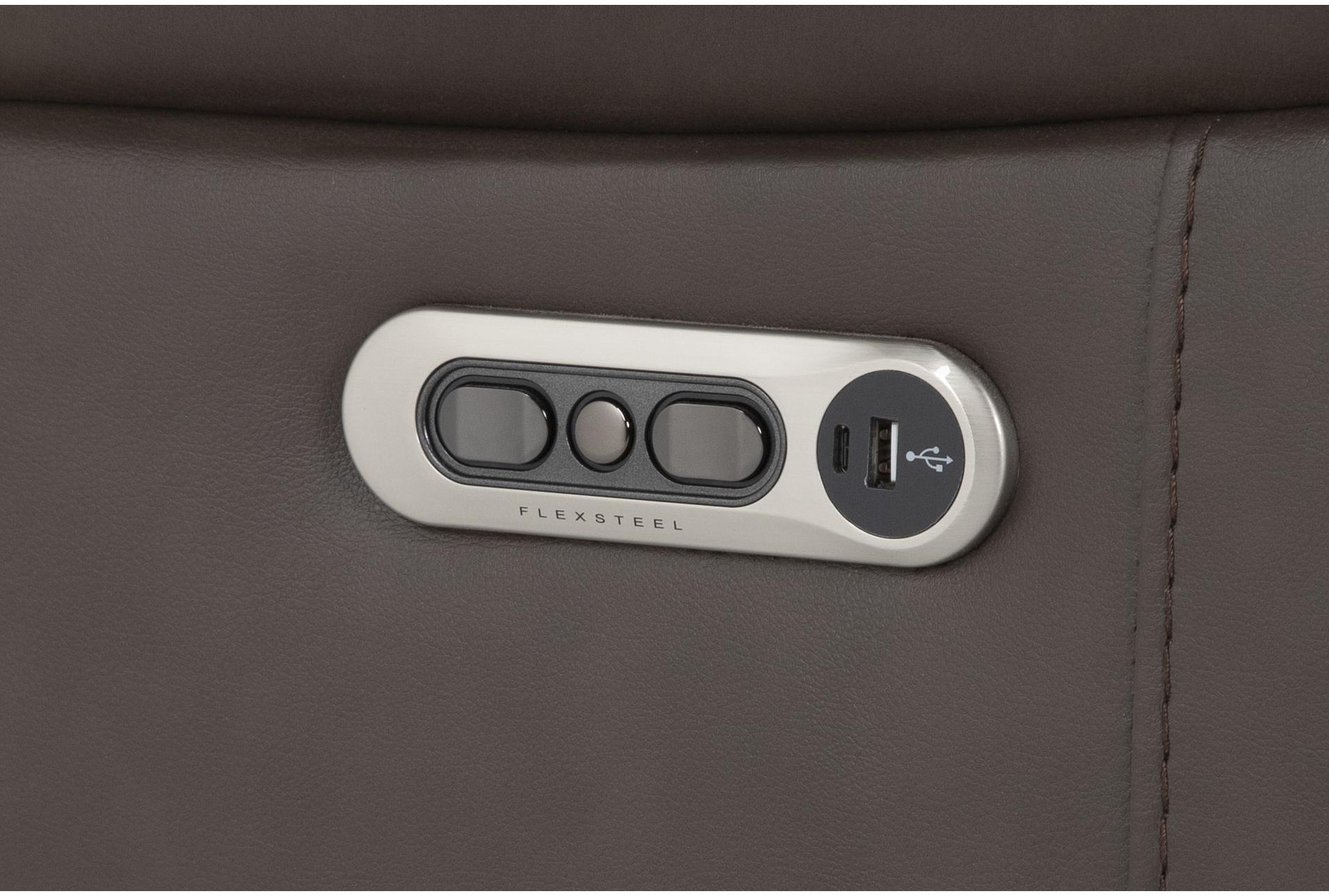 atticus chocolate leather flexsteel power zero gravity recliner with power headrest & usb | lay-flat reclining | smart | flat 21 atticus chocolate leather flexsteel power zero gravity recliner with power headrest & usb | lay-flat reclining | smart | flat