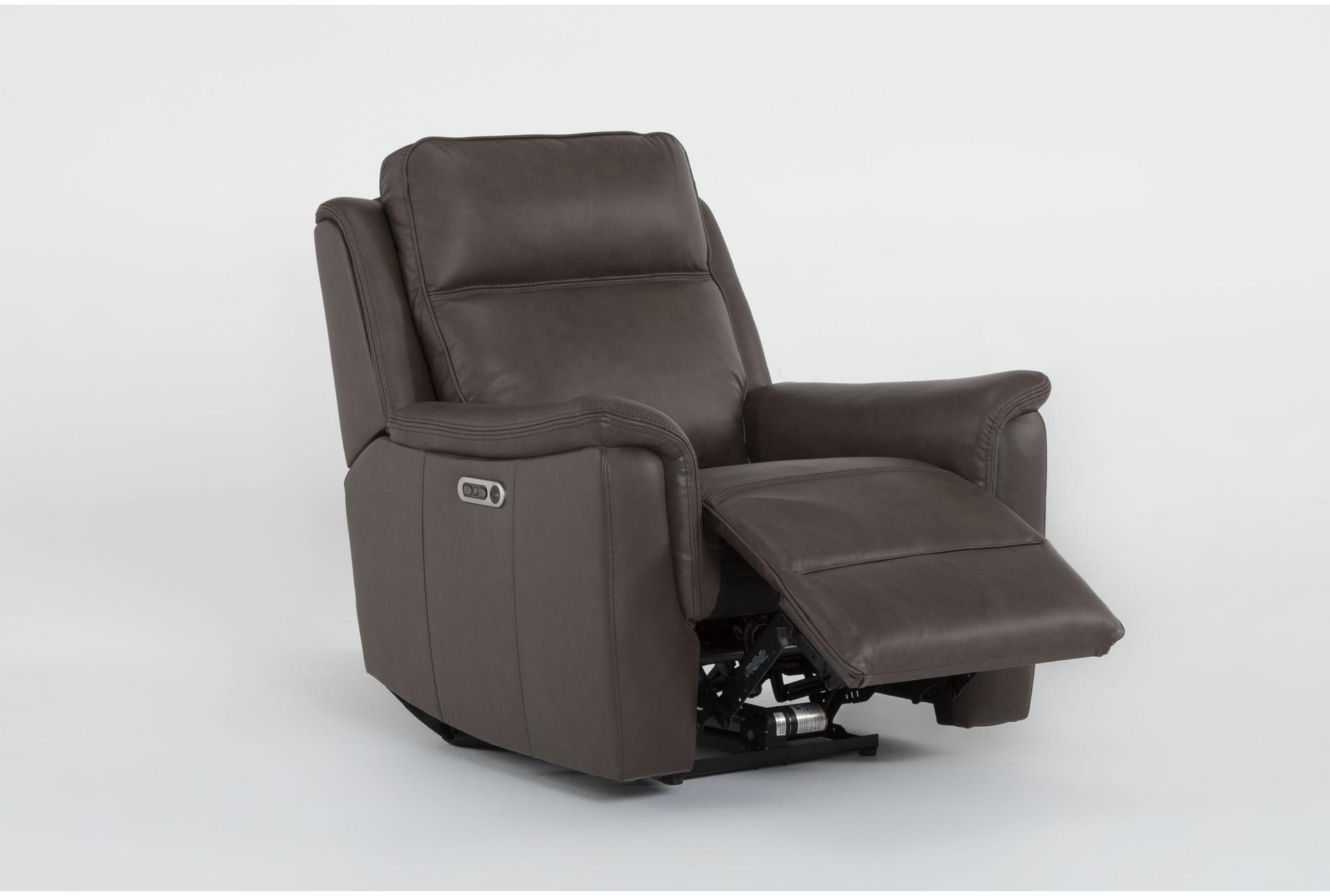 atticus chocolate leather flexsteel power zero gravity recliner with power headrest & usb | lay-flat reclining | smart | flat 14 atticus chocolate leather flexsteel power zero gravity recliner with power headrest & usb | lay-flat reclining | smart | flat