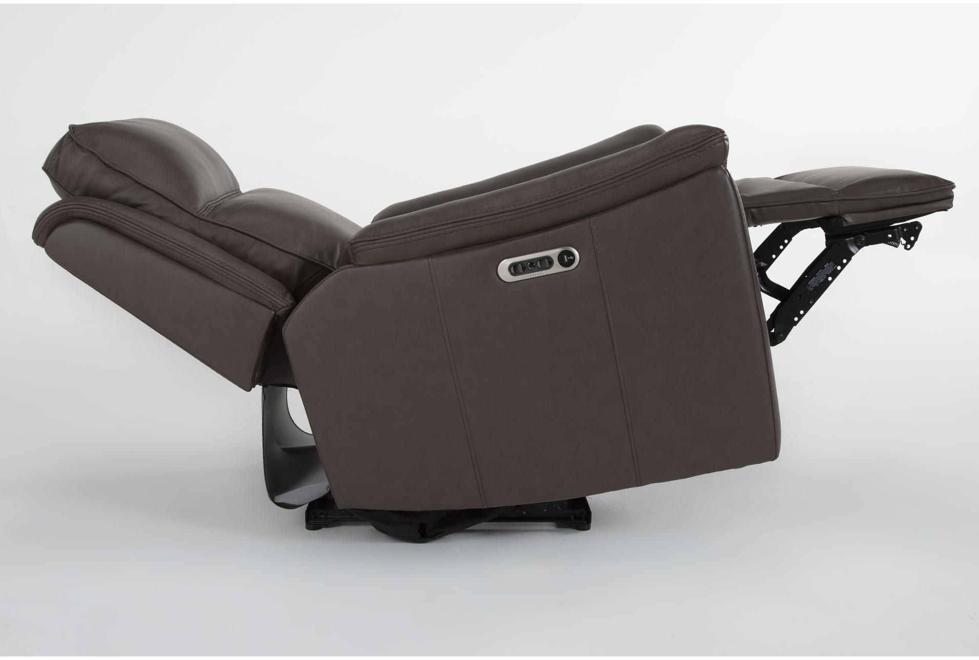 atticus chocolate leather flexsteel power zero gravity recliner with power headrest & usb | lay-flat reclining | smart | flat 16 atticus chocolate leather flexsteel power zero gravity recliner with power headrest & usb | lay-flat reclining | smart | flat